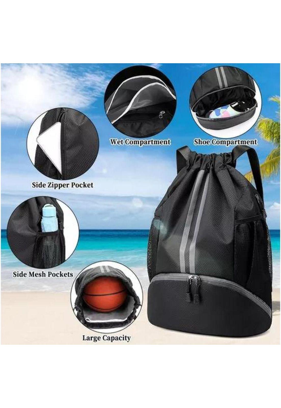 Mochila de Baloncesto - Bolso con Cordón - Bolsa de Equitación-5
