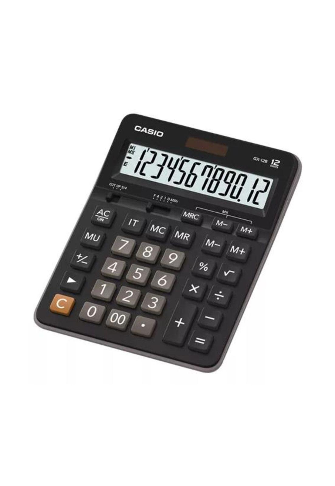 Calculadora de escritorio Casio GX-12B, 12 dígitos, color negro-0