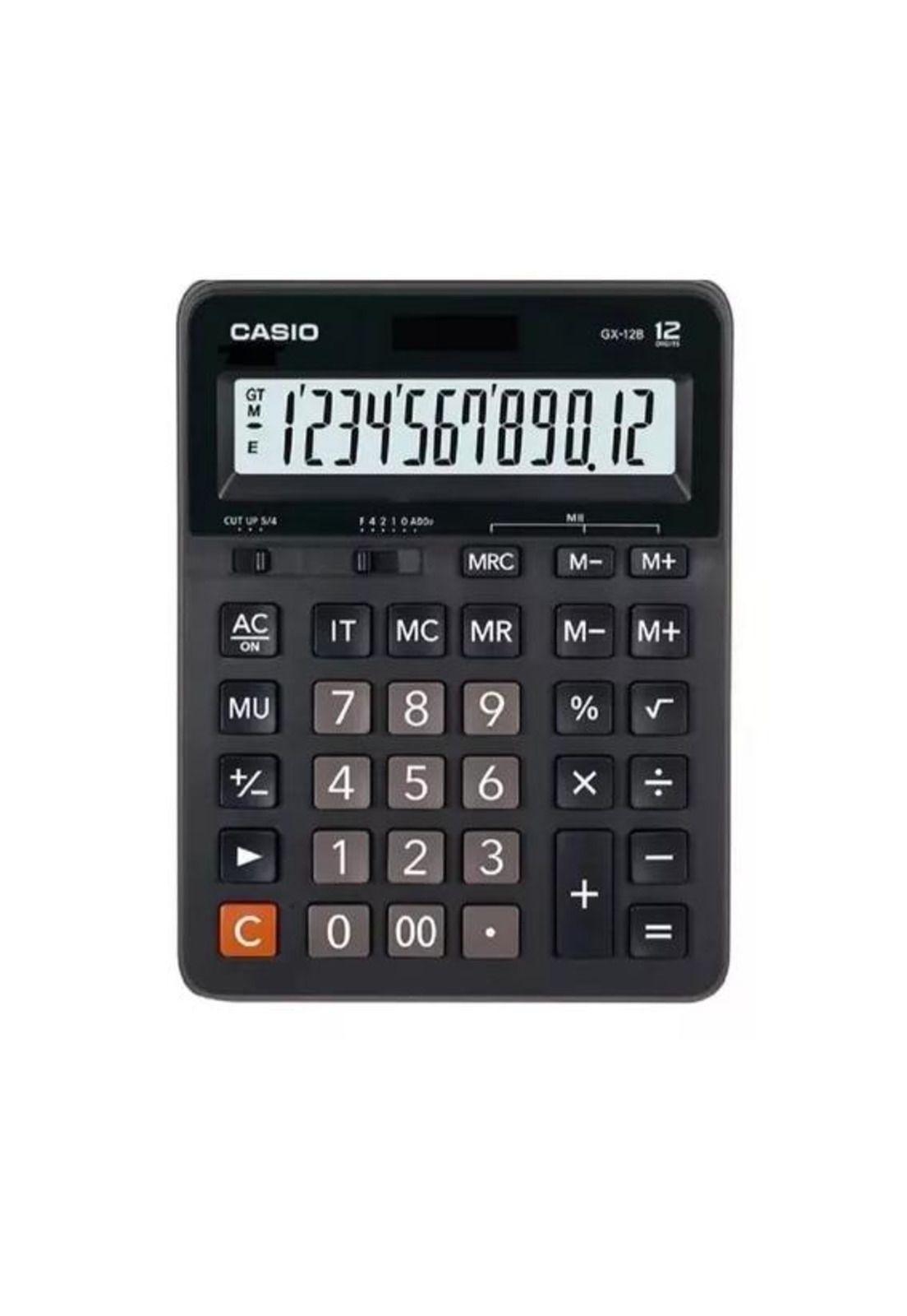 Calculadora de escritorio Casio GX-12B, 12 dígitos, color negro-1