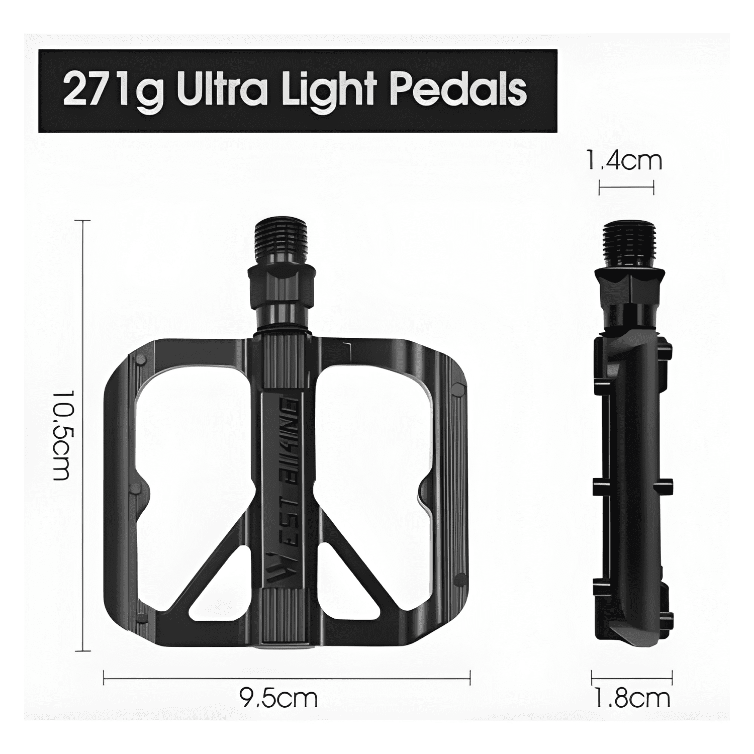 Pedal de aluminio para MTB de 12 pines #9-0