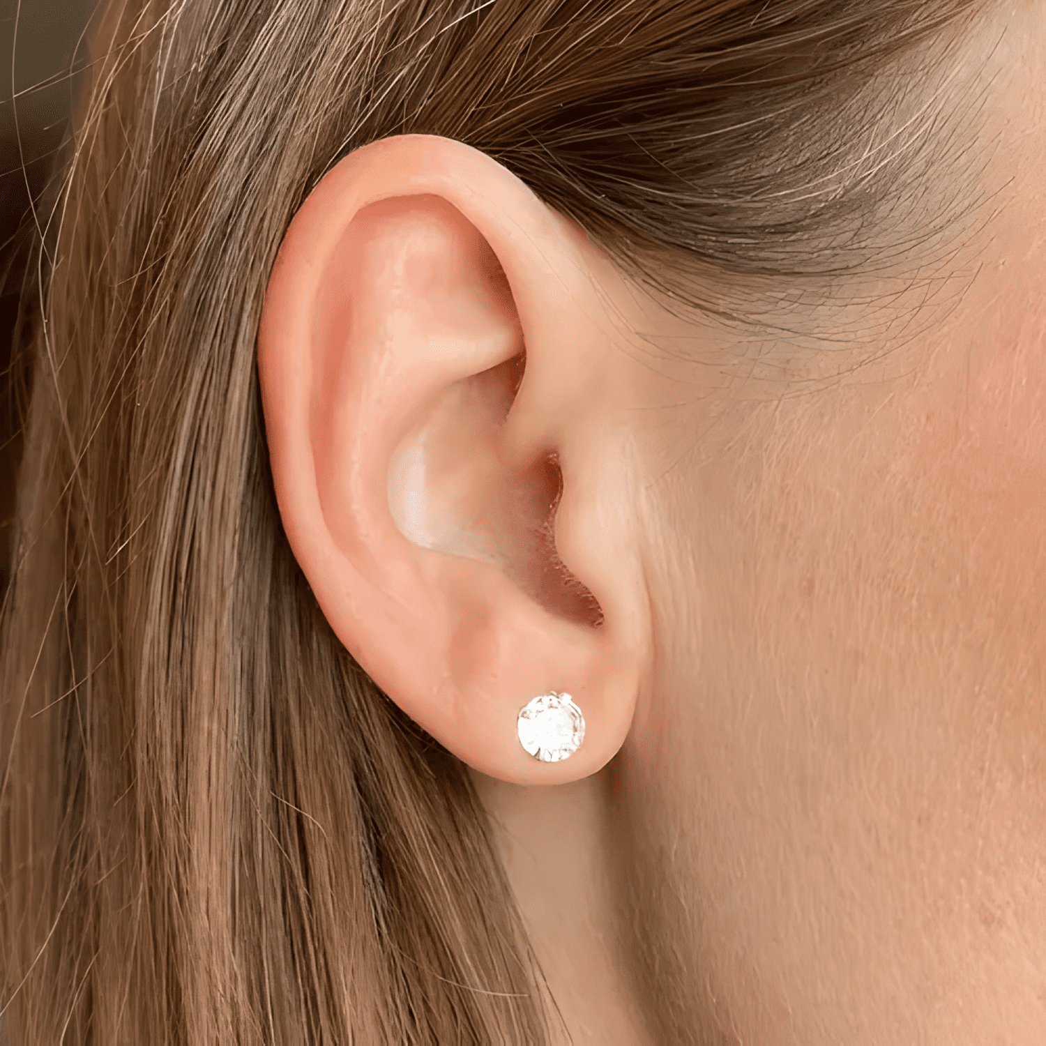 Aros Circon Brillante 6 Mm Plata 925 Hombre Mujer Zarcillos-4