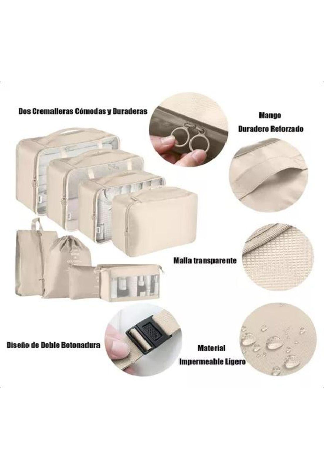 Bolsas de Viaje 8 en 1 - Color Beige-2