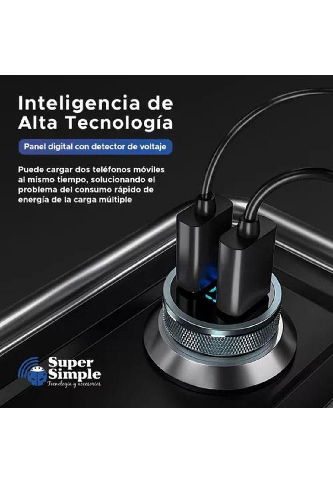 Cargador auto USB-C carga rápida 36W gris-5
