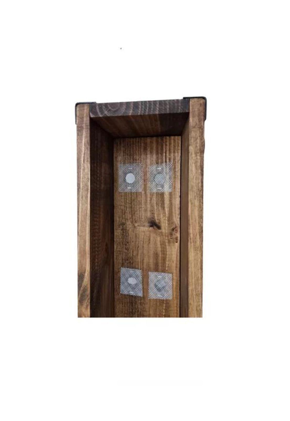 Macetero de Madera 60cm Color Roble con Patas de Fierro-3