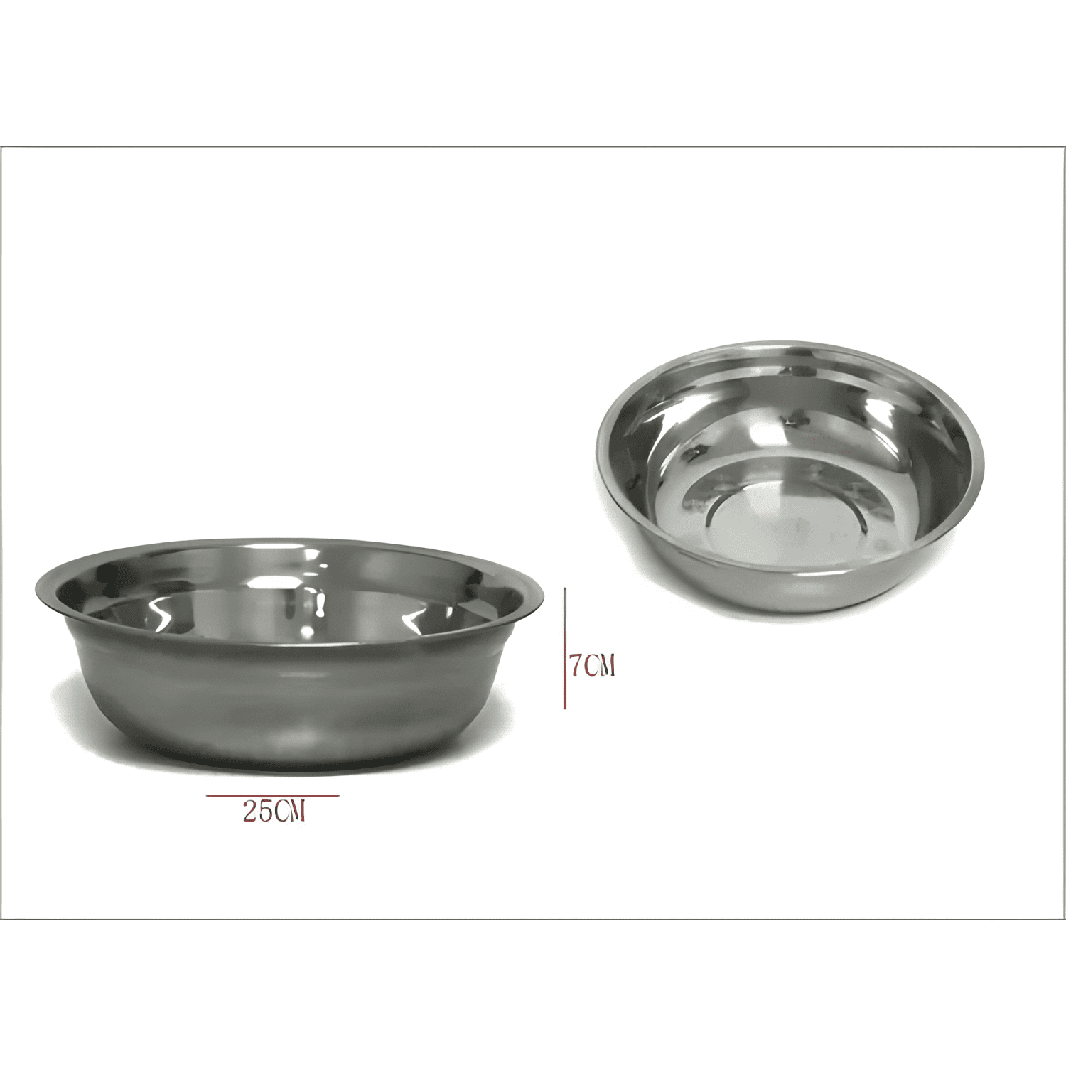5 bowls para batir mezcla en acero inoxidable 25cm #30-2