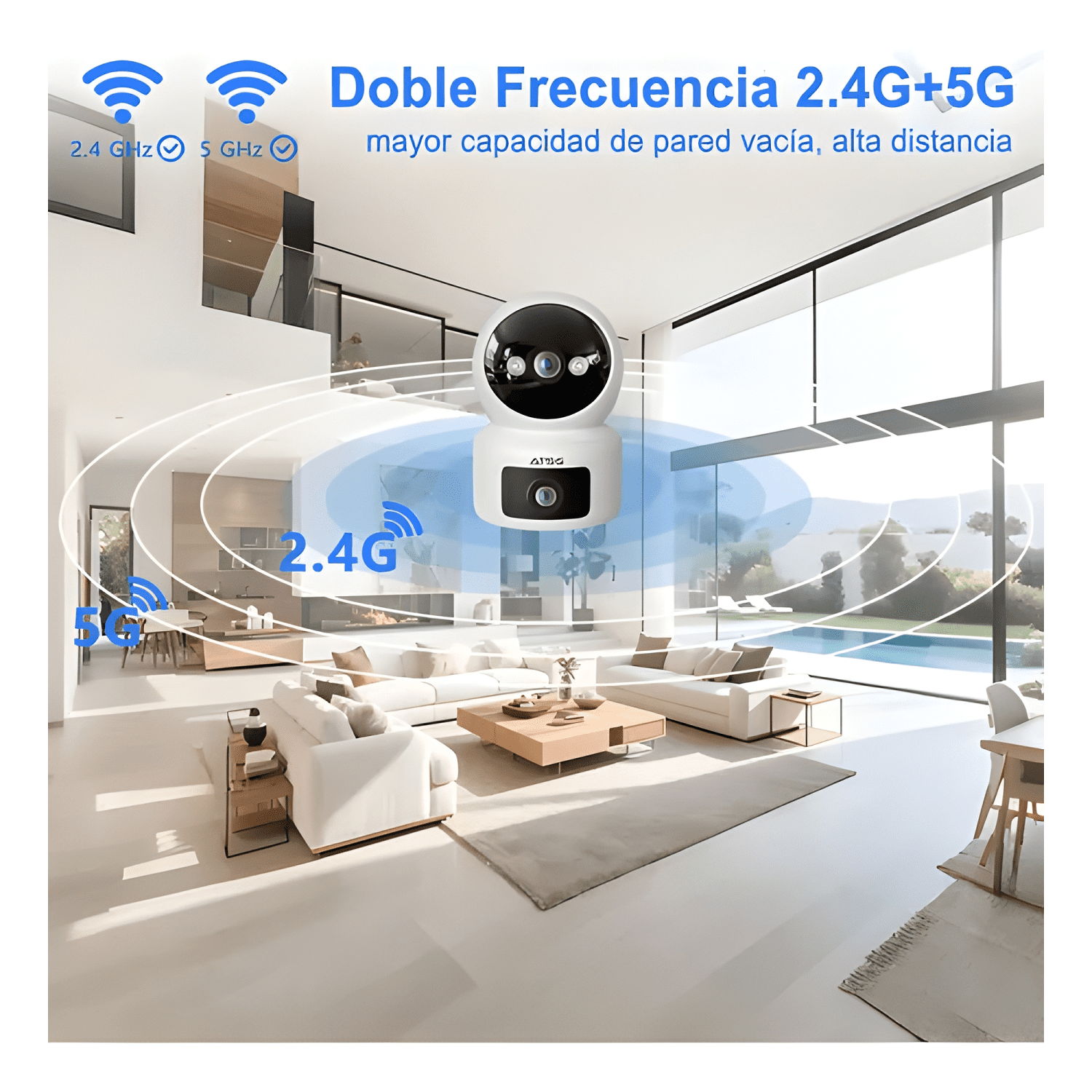 Atsg® 10mp Wifi Doble Lente Cámara de Seguridad 2.4/5ghz-3