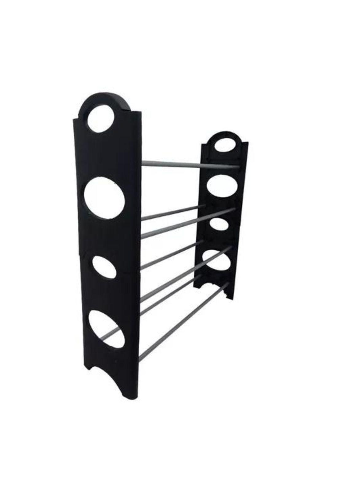 Rack zapatera organizador para 12 pares 4 niveles negro-1