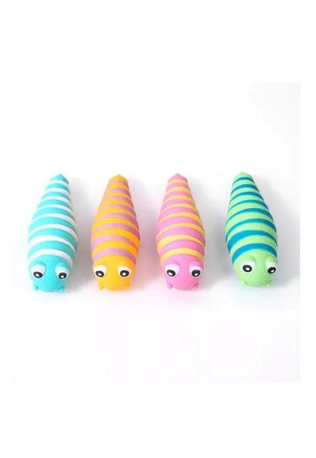 Juguete Antiestrés Squishy - Gusano de Colores Ultra Suave-0