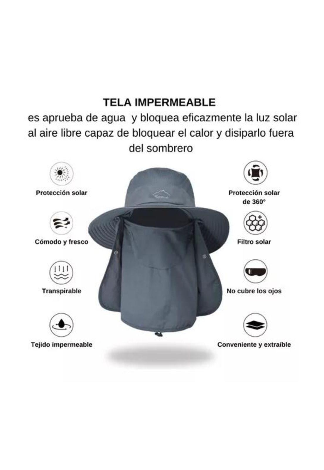 Sombrero Boonie Legionario Protección Solar Azul Marino-5