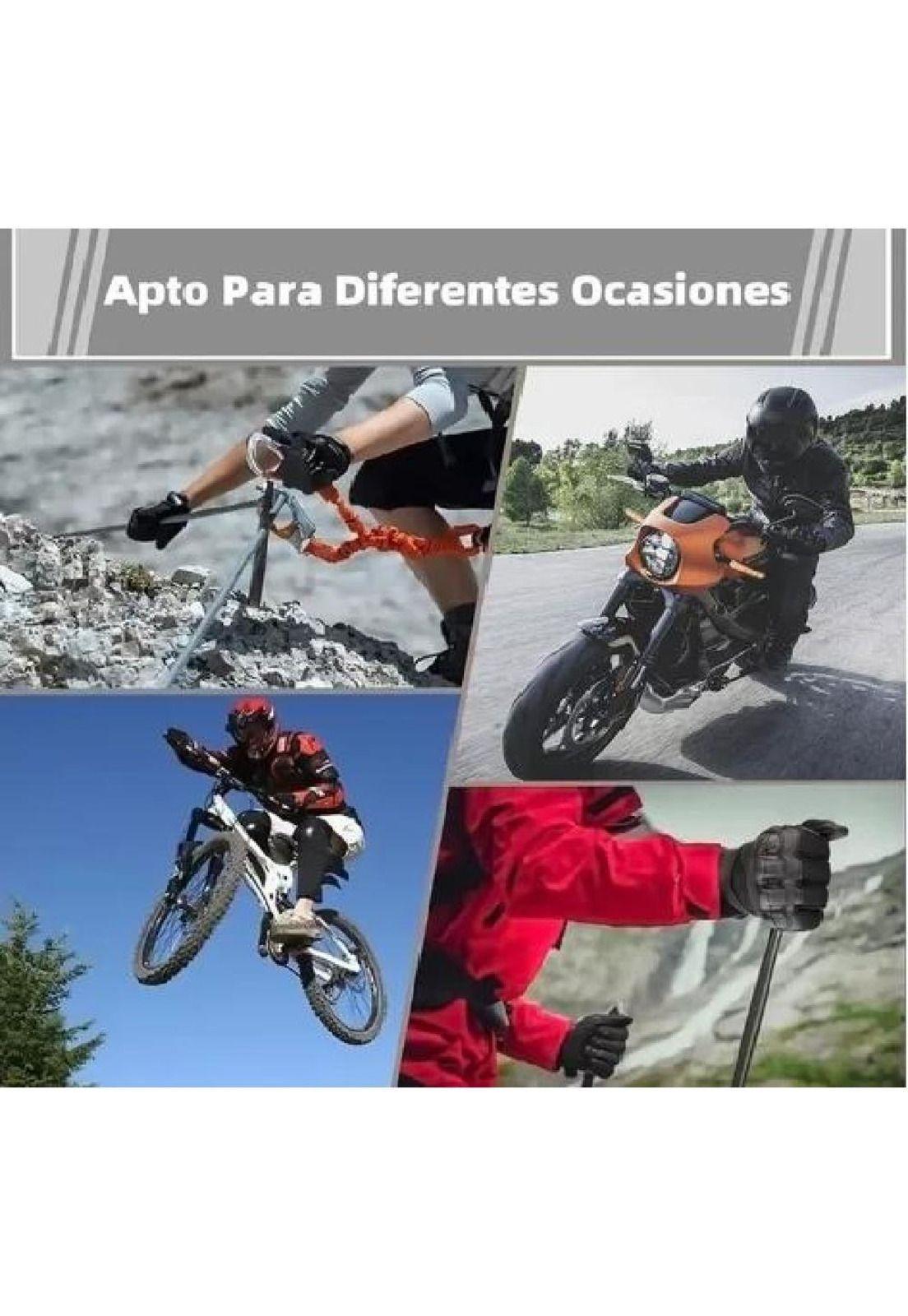 Guantes de Cuero con Pantalla Táctil para Motocicleta - Talla M-6