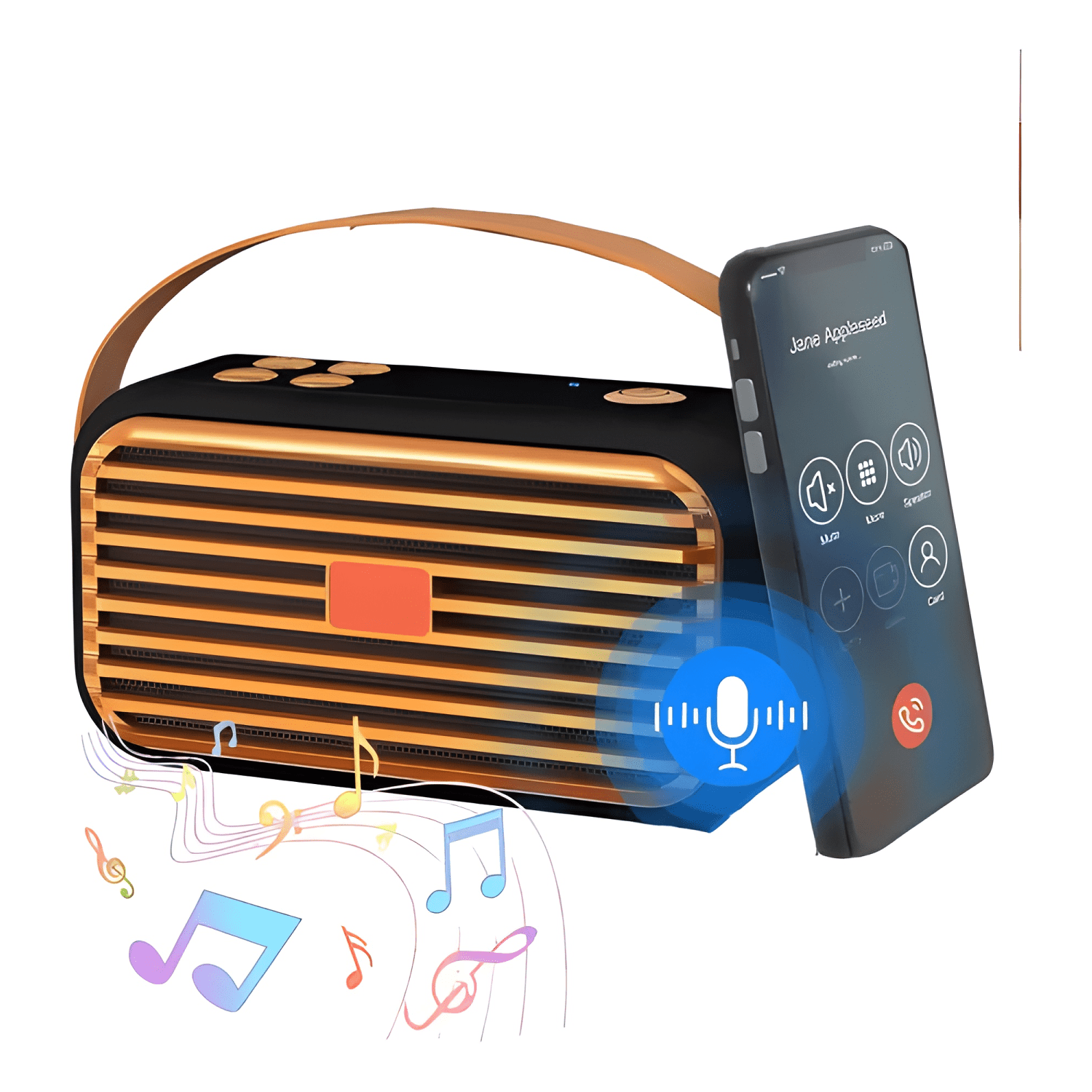 Parlante portátil vintage mini sound bluetooth tf/aux usb-1