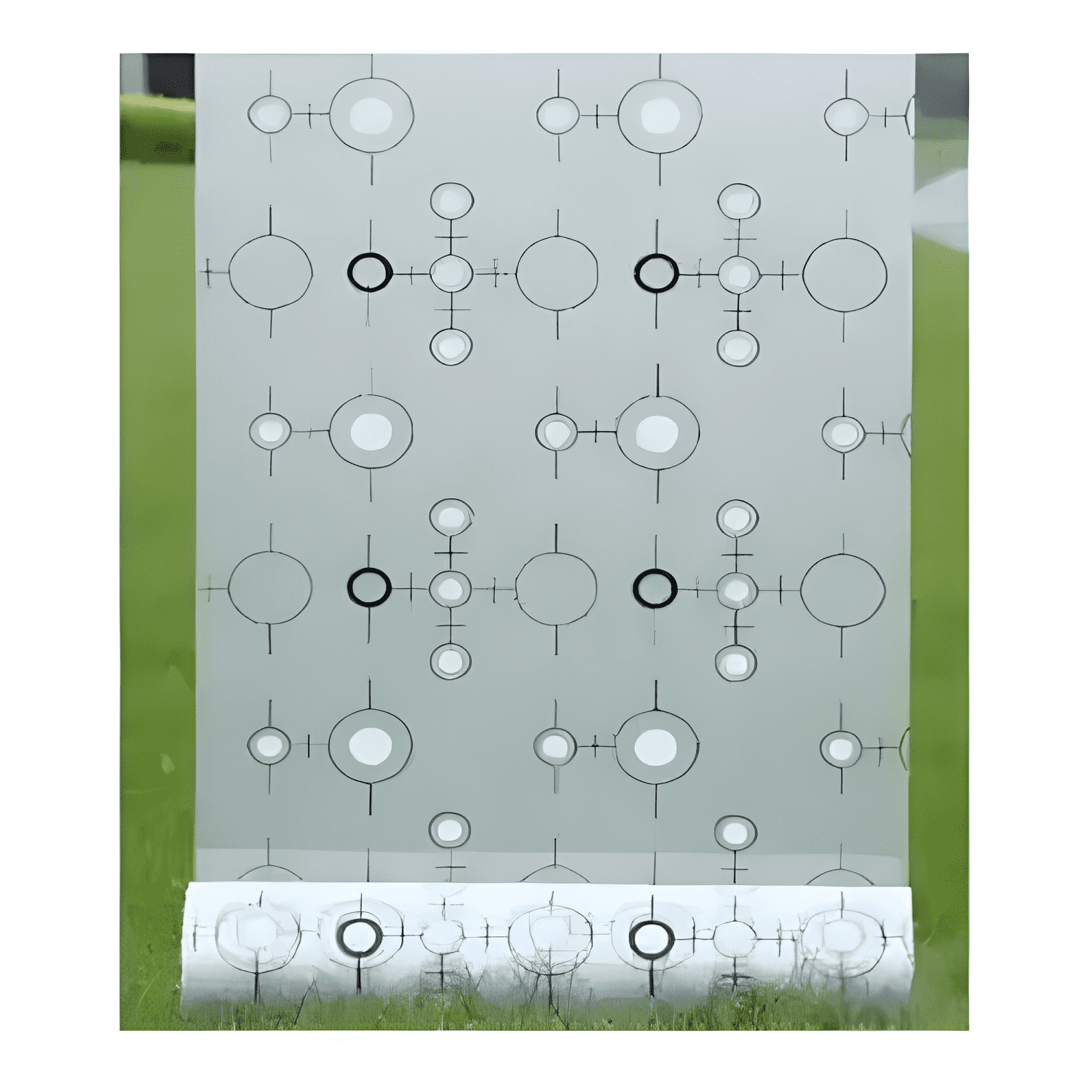 Vinilo Para Ventana Autoadhesivo 2mt X 45cm Flores Blancas-1