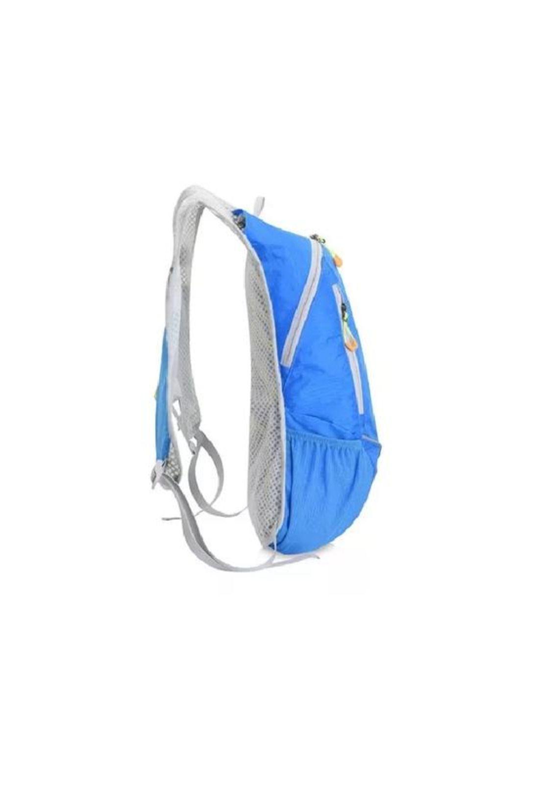 Mochila ultraligera outdoor trekking running + bolsa agua azul-4