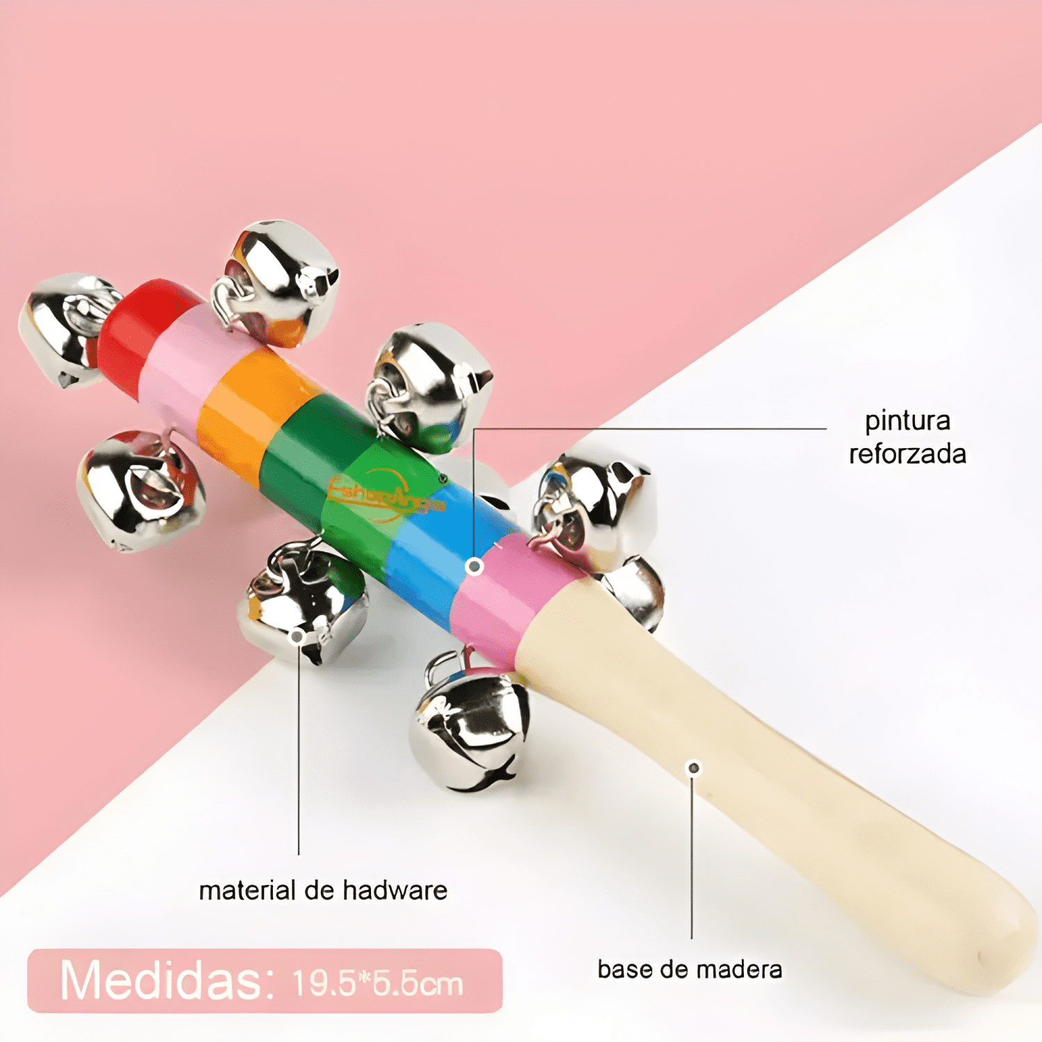 Set x8 instrumentos musicales montessori madera para niños-3