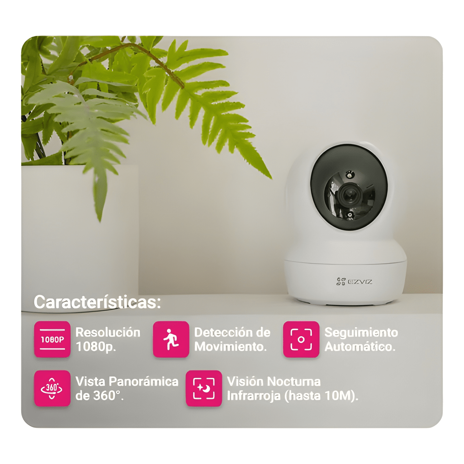 Camara Seguridad Wifi Interior H6c Pro 2k Deteccion Blanco-2