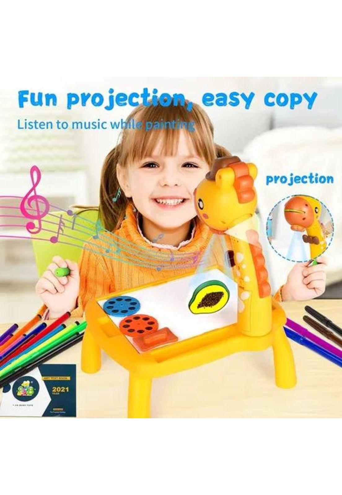 Proyector Tablero de Dibujo - Juguete Educativo Aprendizaje Color Rosado-4