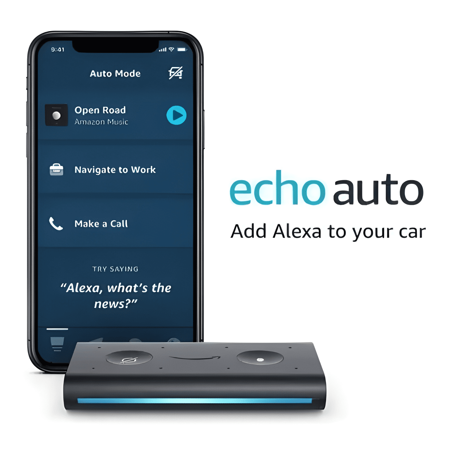 Auto asistente virtual en tu carro, español Negro-4