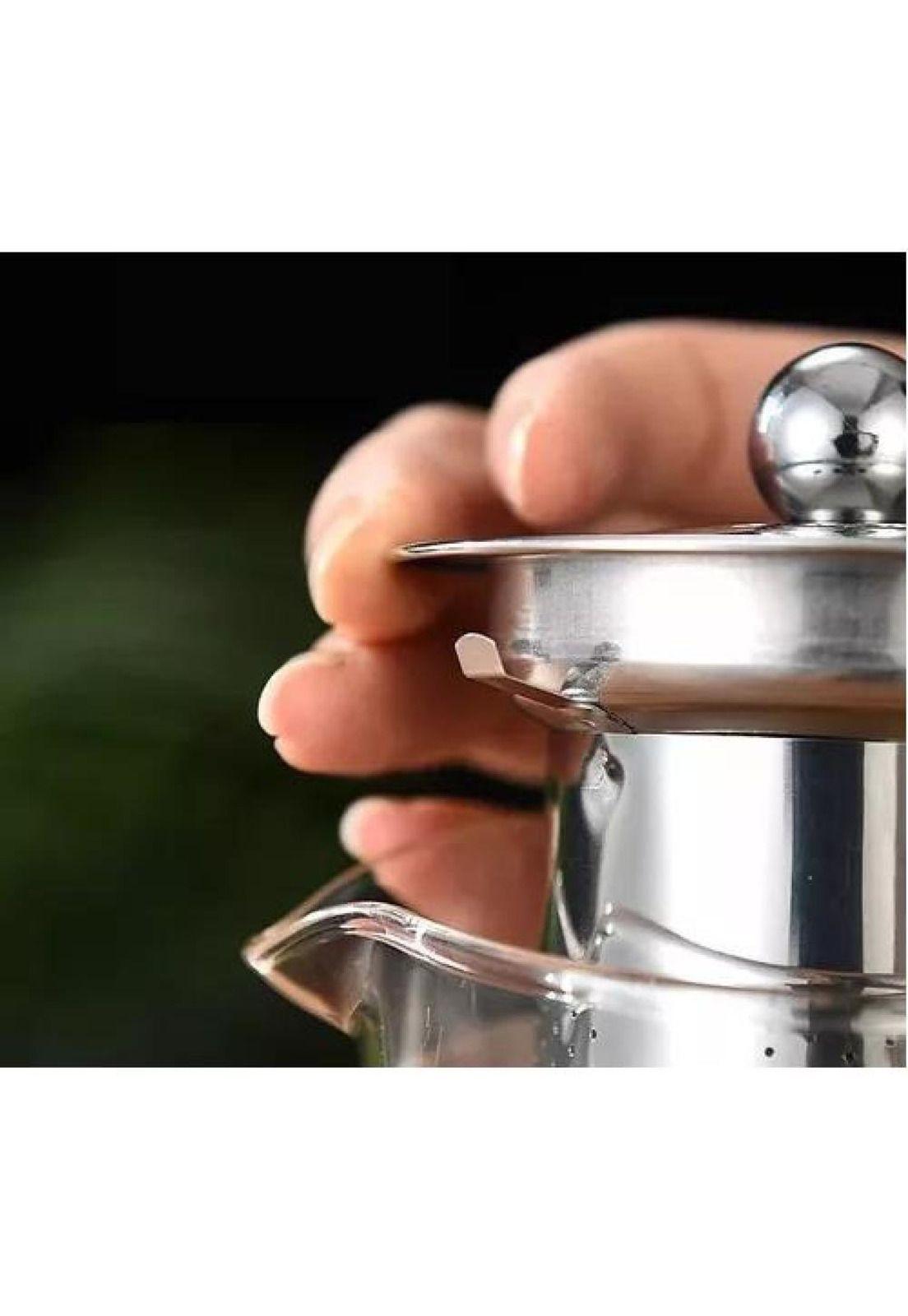 Tetera de 17 cm - Vidrio y Acero, 750 ml-5