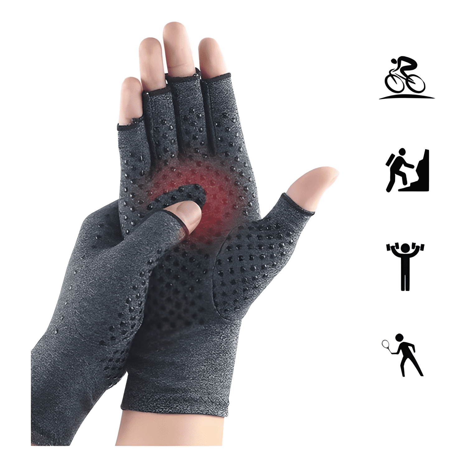 Guantes de cobre de compresión artritis y tendinitis #1-1