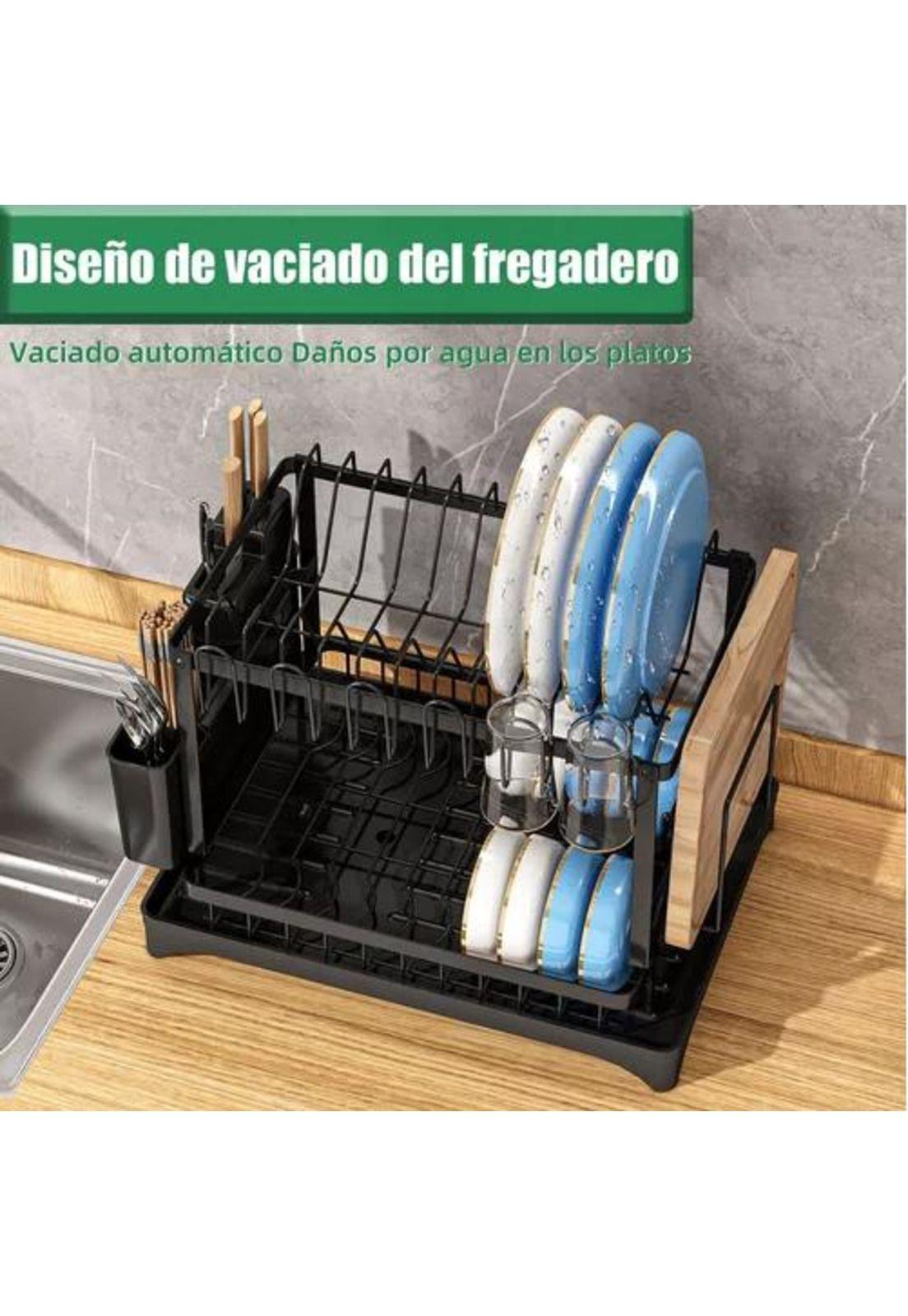 Secaplatos Escurridor - Secador de Platos, 2 Niveles, Cocina-3