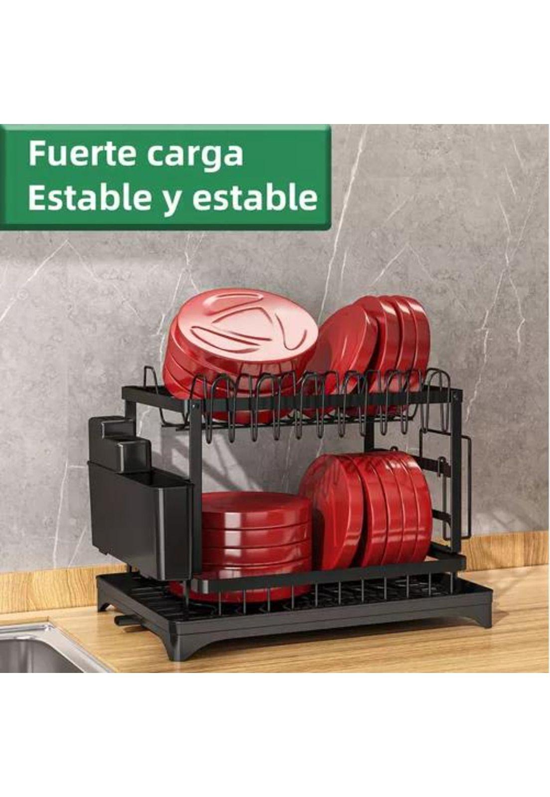Secaplatos Escurridor - Secador de Platos, 2 Niveles, Cocina-4