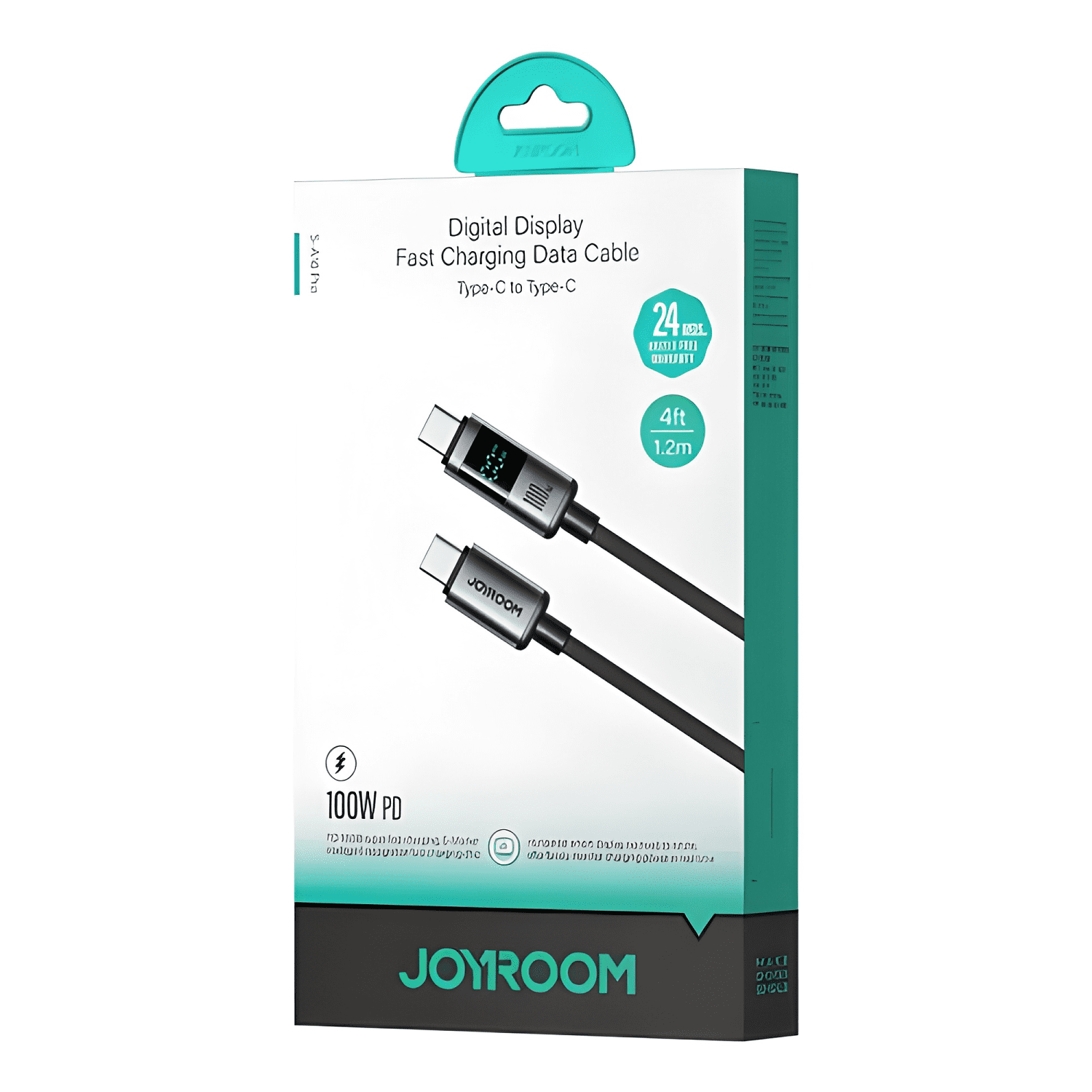Cable joyroom USB tipo c 100w carga rápida pantalla LED #2-1