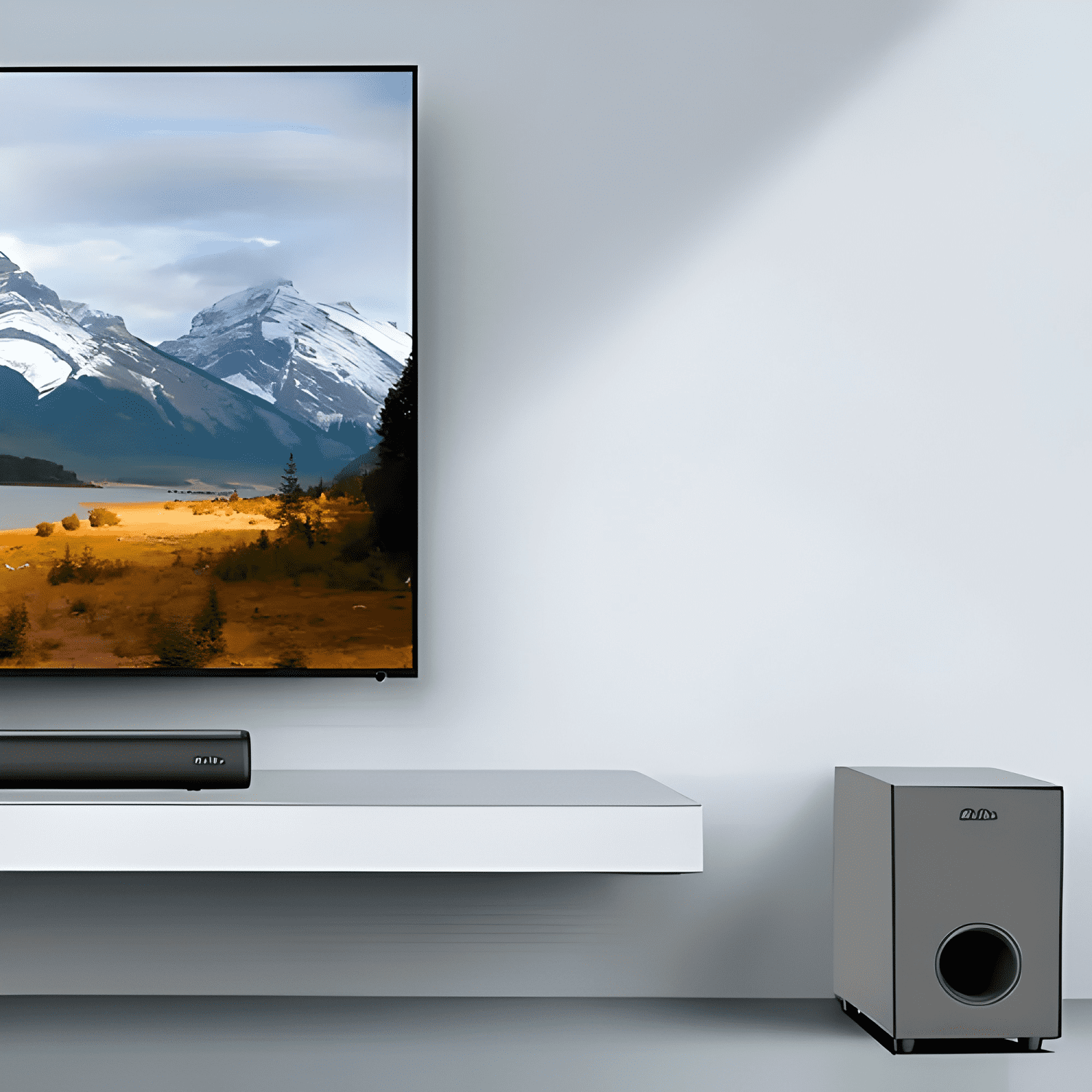 Barra de sonido con subwoofer 32 control remoto 60w Negro-2