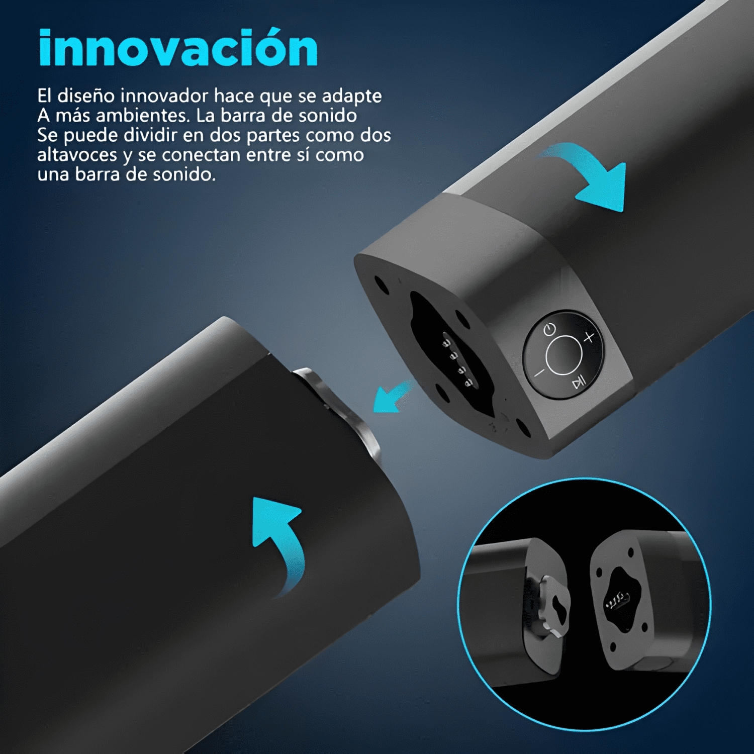 Barra sonido bluetooth 2 0 assistrust ky-8000 60w hdmi Negro-2