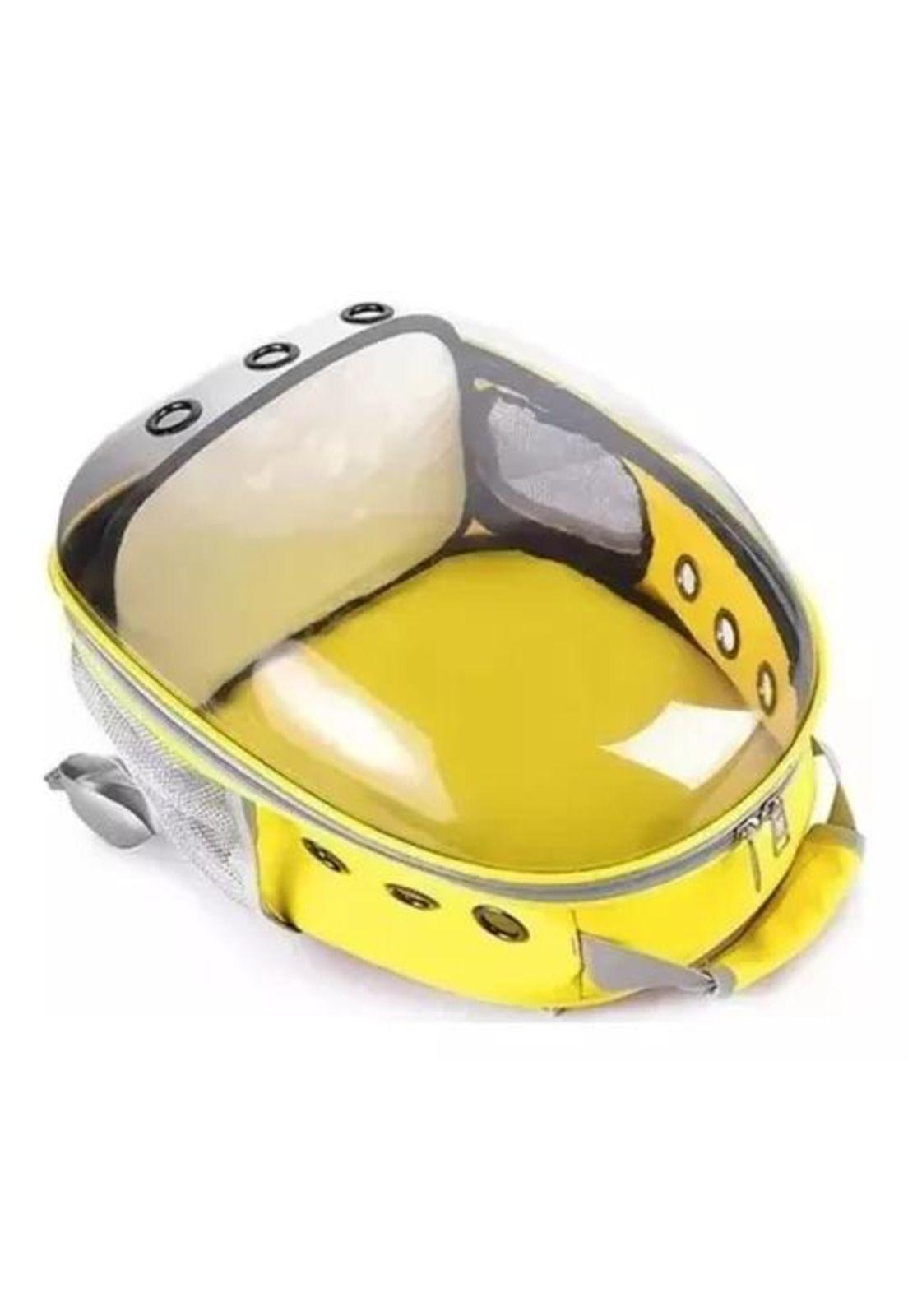 Bolso canil gato mochila transportadora para mascotas perros amarillo-2