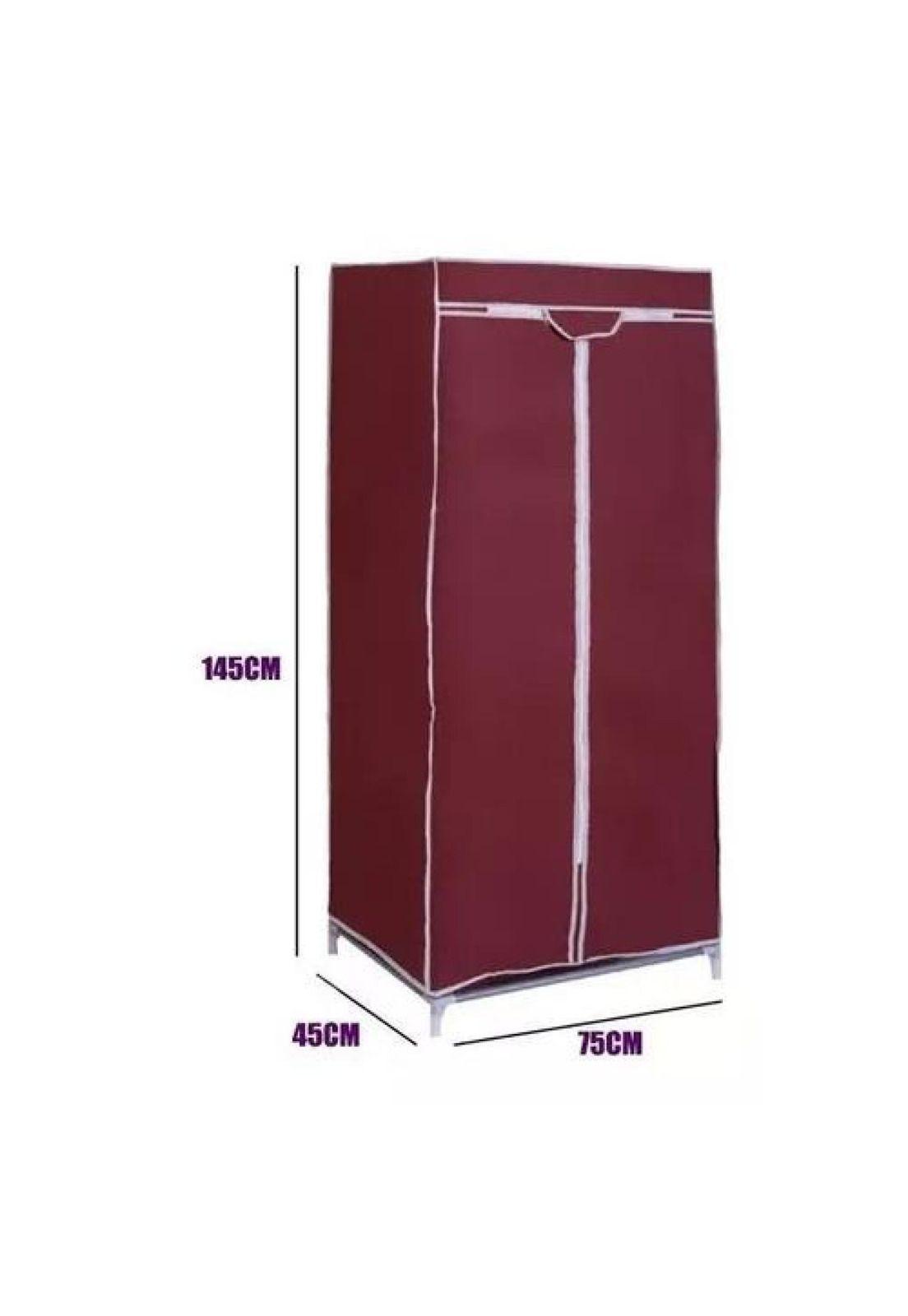 Closet organizador de ropa armable de tela roja-1