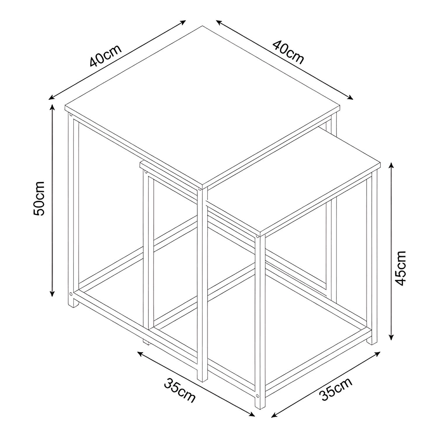 Mesa De Centro Mesa Auxiliar Mesa Lateral Living Set Rustica-2