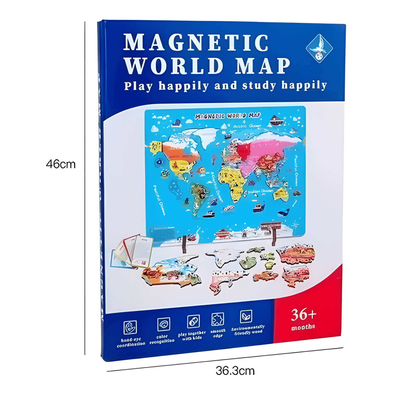 Mapa mundial ingles juego juguete didáctico magnético #2-3