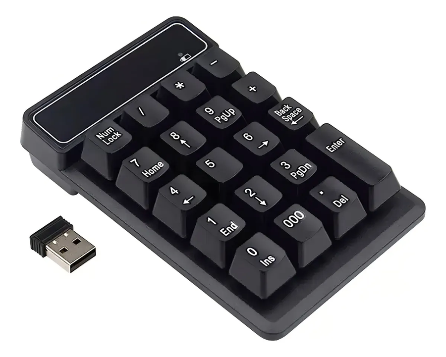 Teclado numérico inalámbrico 2.4ghz waterproof negro-1