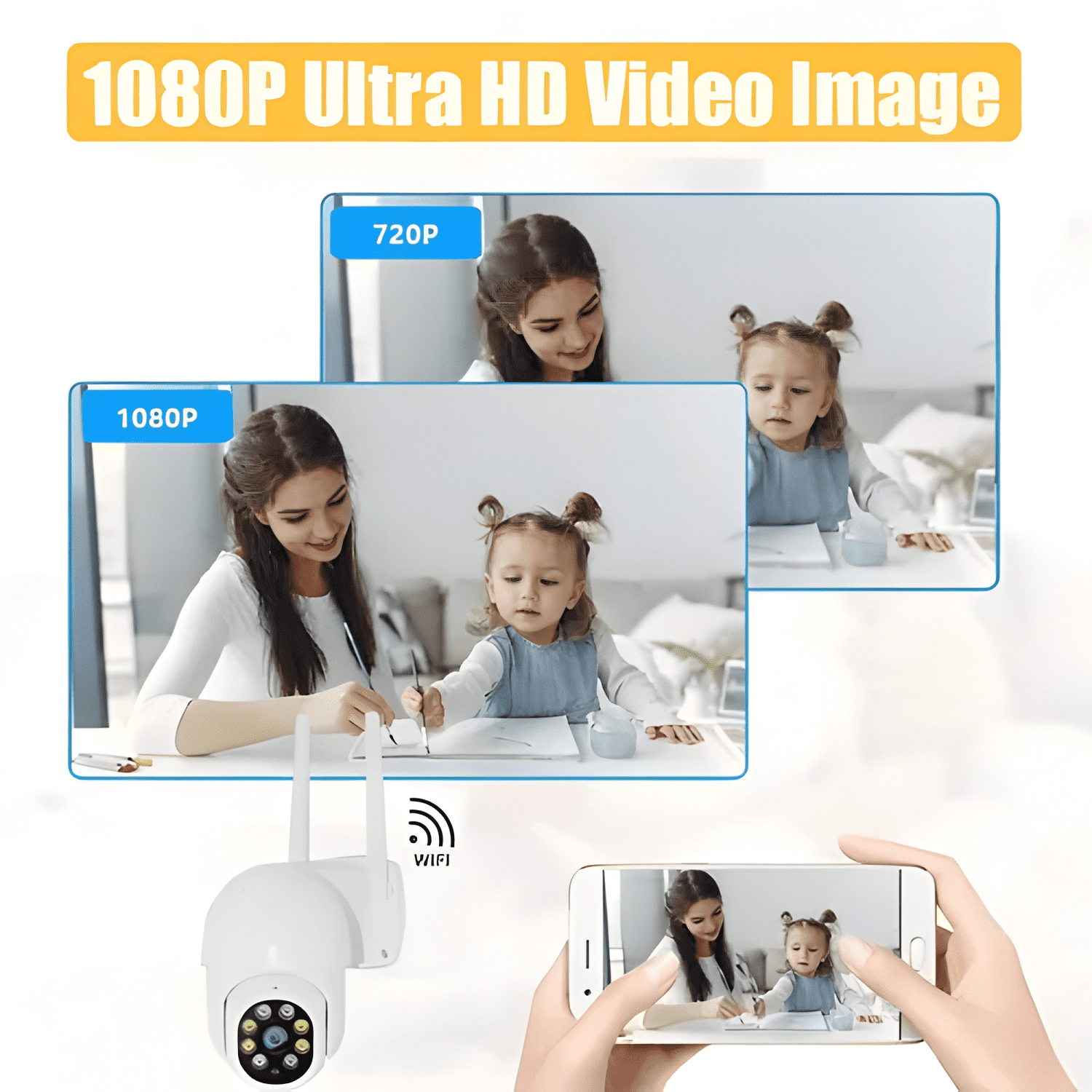 Cámara Movimiento Ip Infrarrojo Impermeable Wifi 1080hd-4