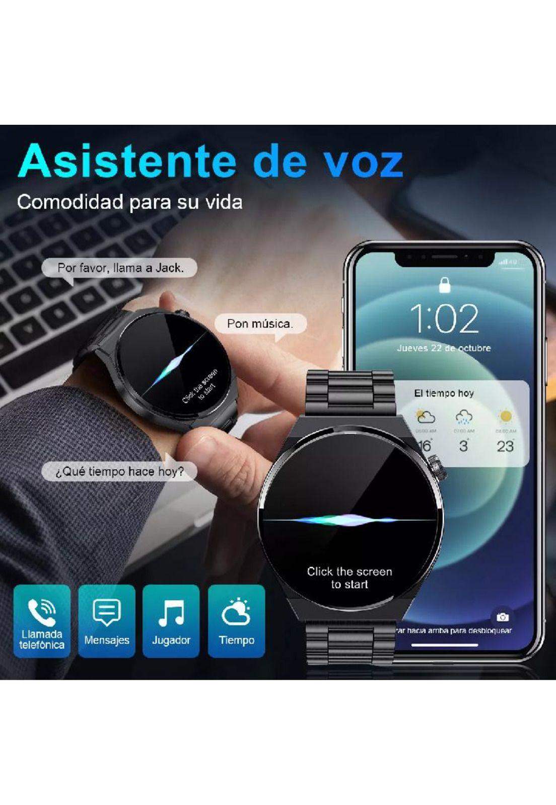 Reloj inteligente bluetooth llamada smartwatch color negro-2