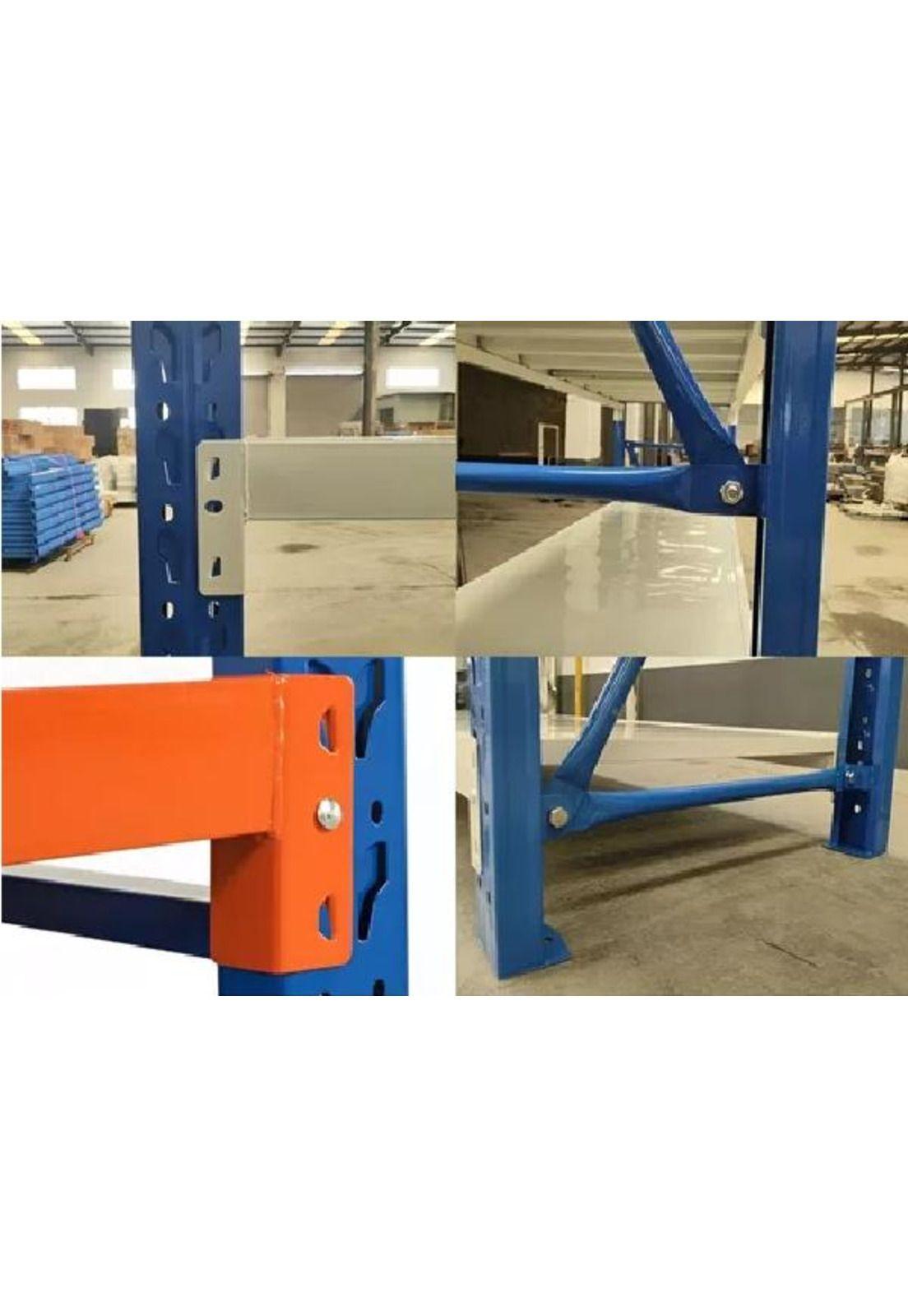 Estante Rack Metálico 400kg 150x50x200cm Blanco-2
