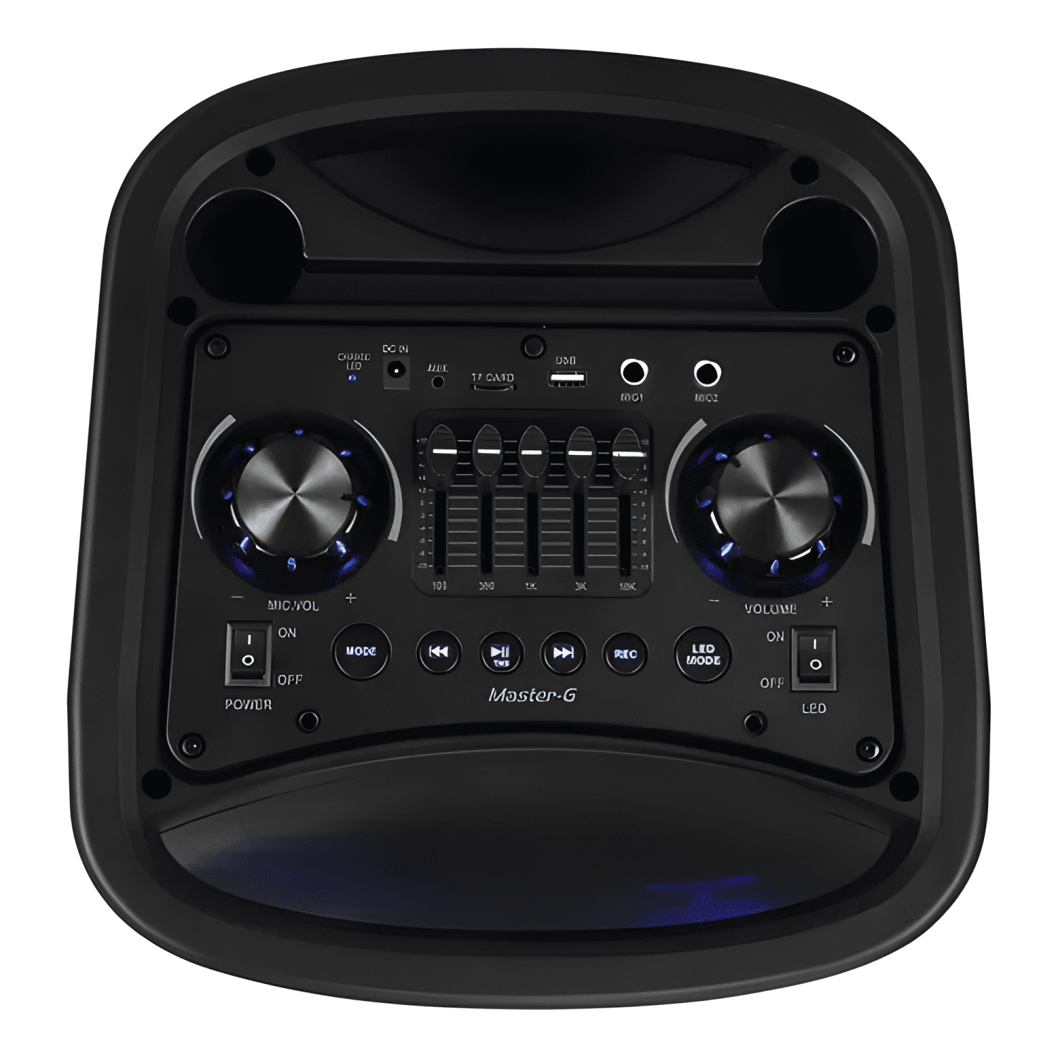Parlante blueooth karaoke 8in x2 60w tws radio Negro #1-1