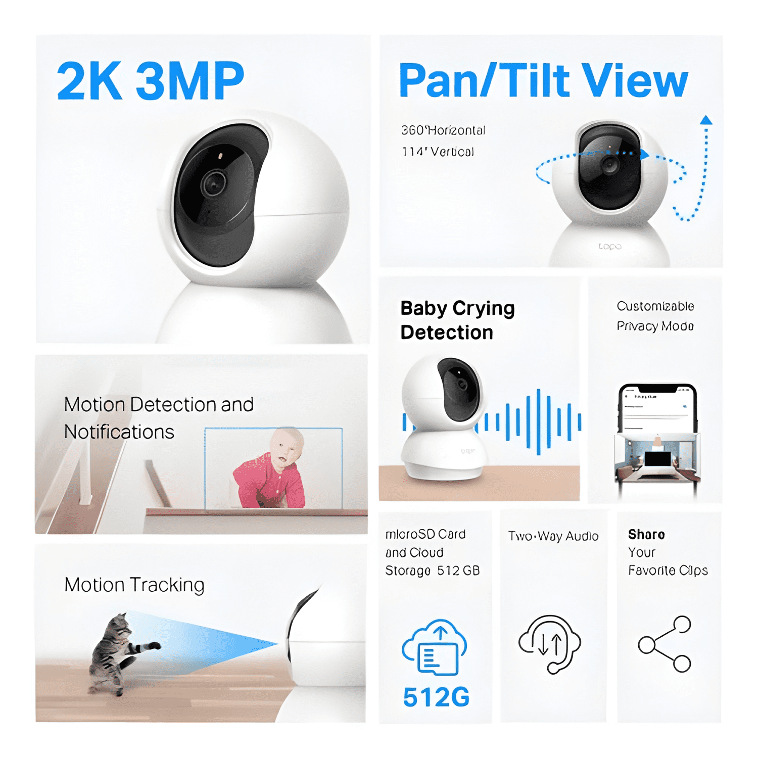 Cámara de Seguridad Tp-link Tapo C210 Tapo Smart con Blanco-3