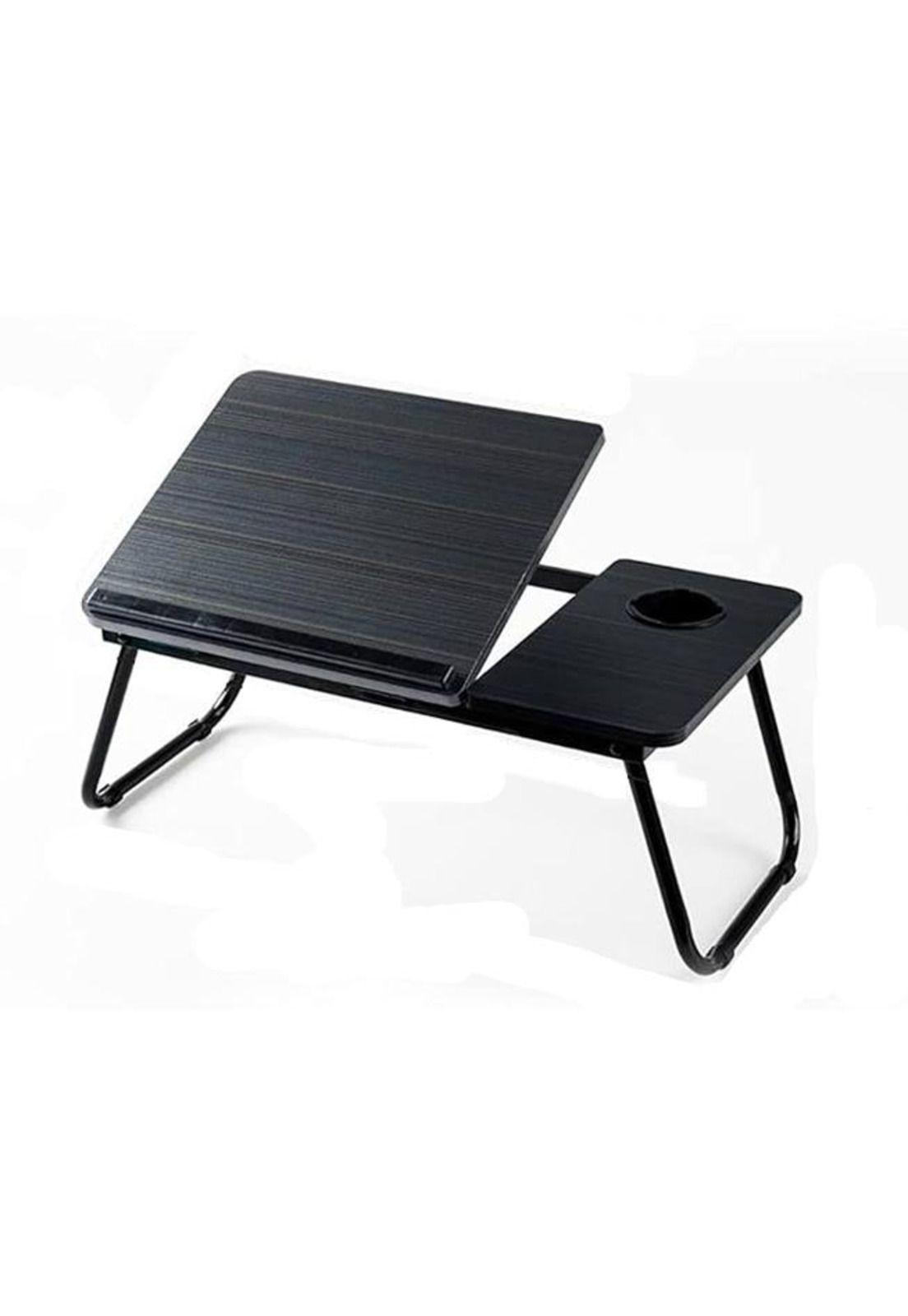 Mesa cama portátil plegable para laptop soporte altura ajustable negro-0