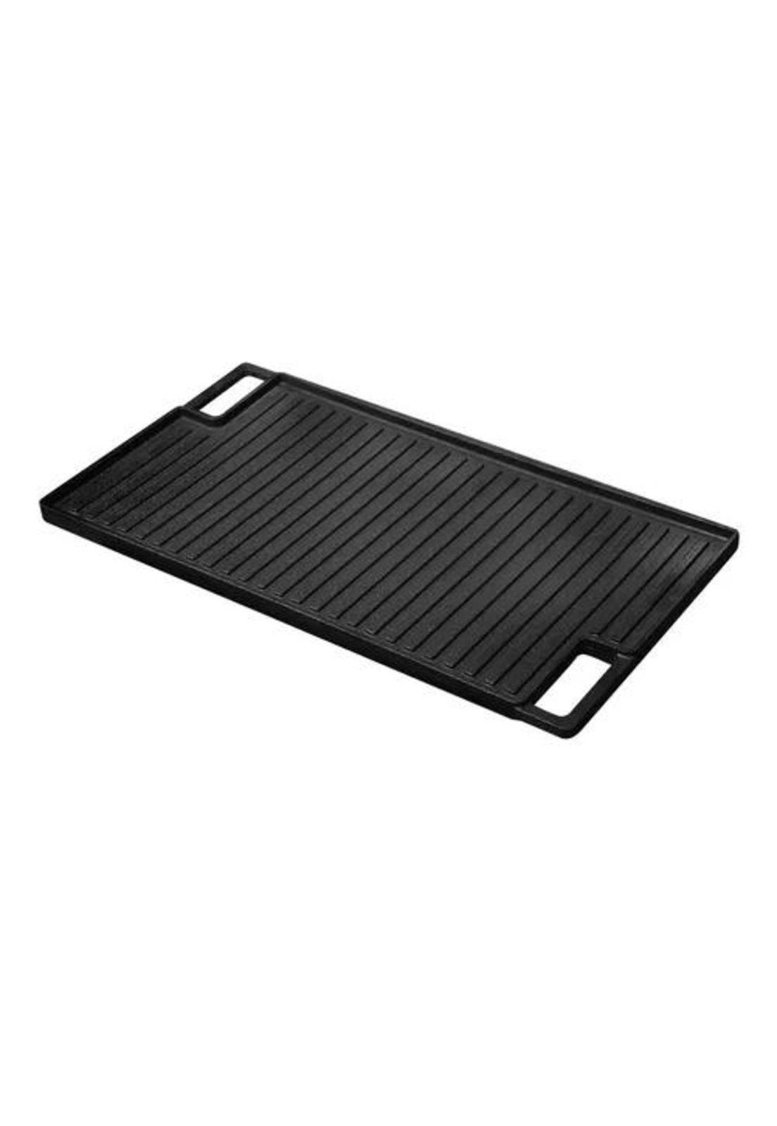 Plancha churrasquera reversible de 46x26 cm, hierro fundido-7