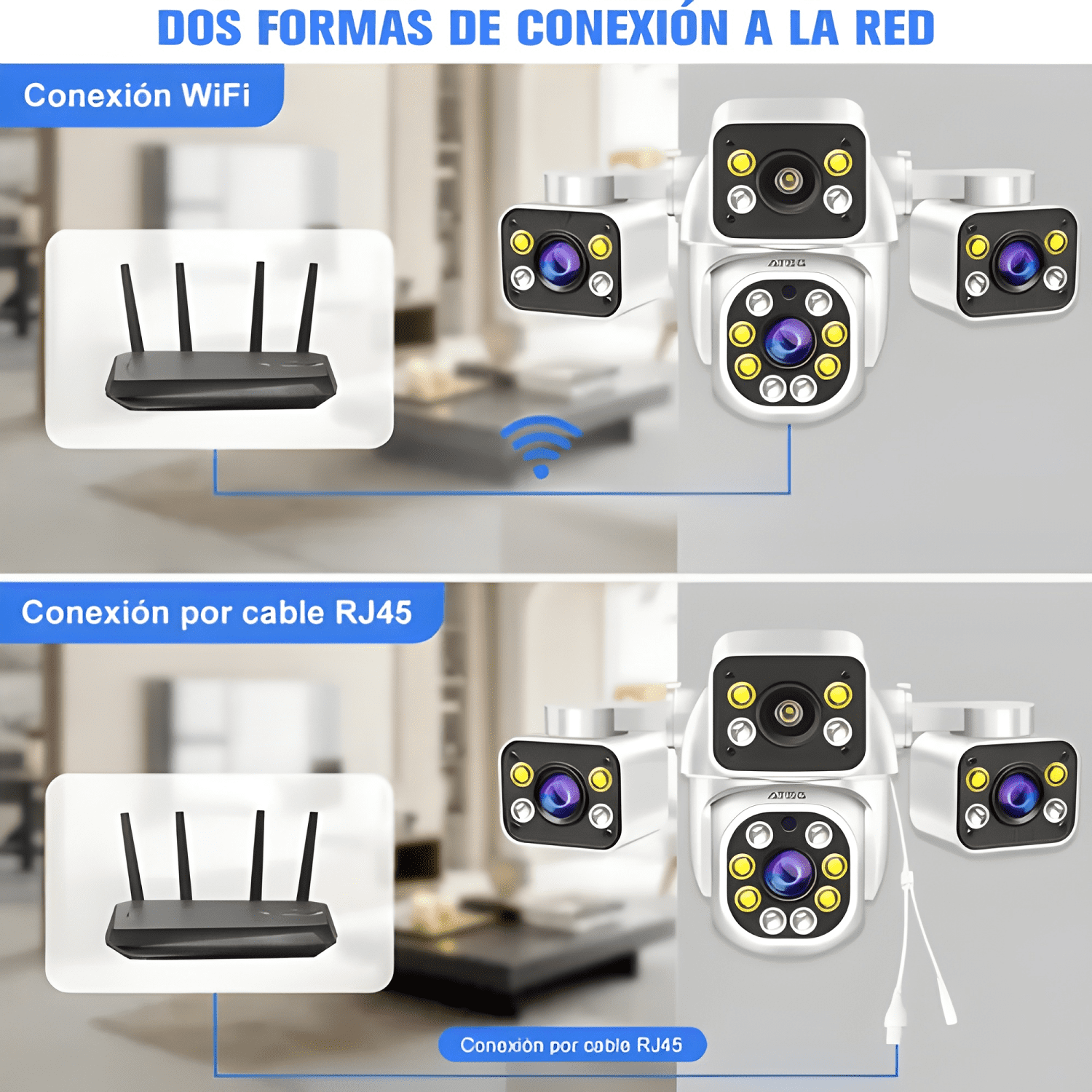 Atsg® 15mp Tres Lentes Cámara de Seguridad 3 Pantalla-2