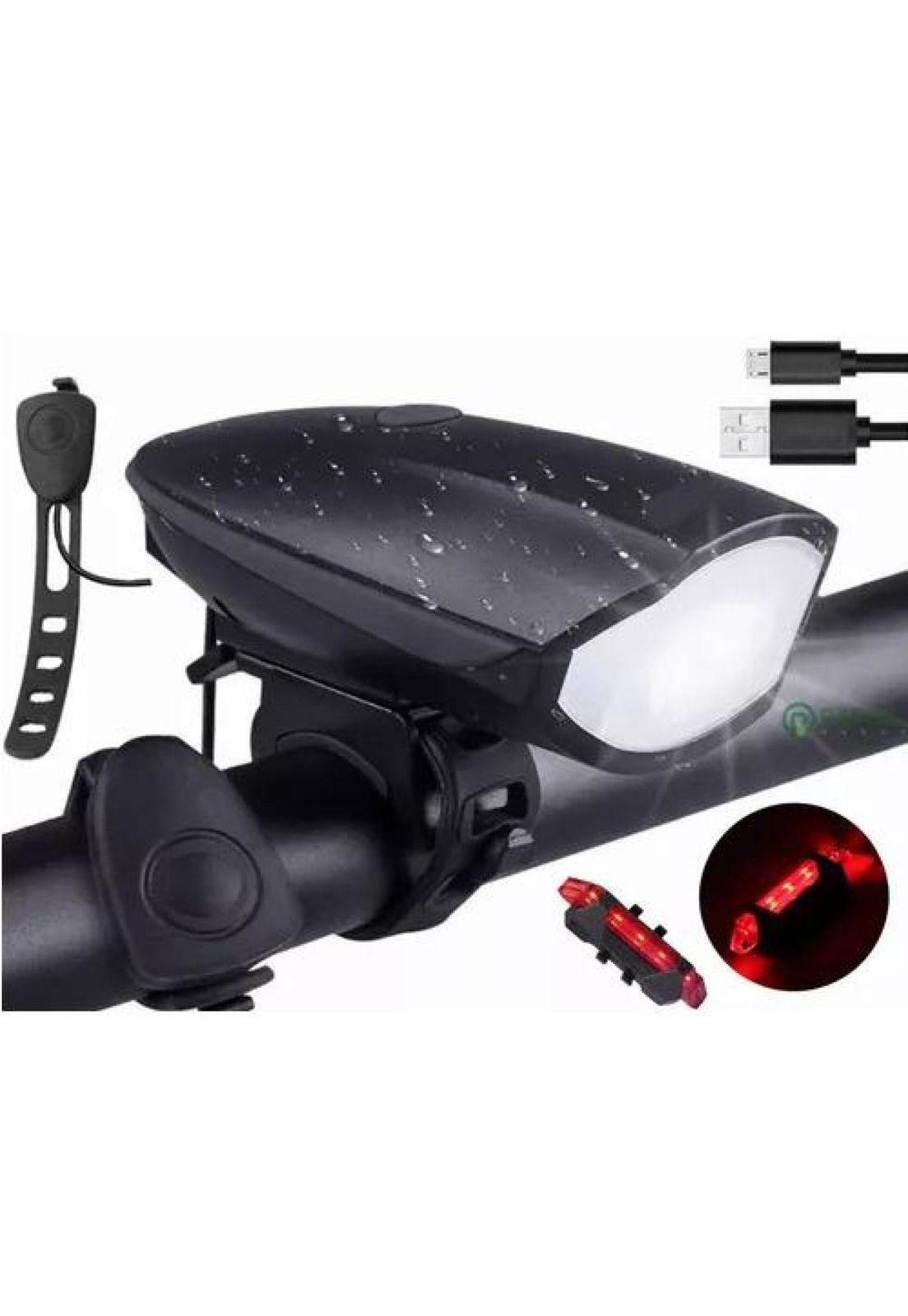 Lámparas Recargables - Impermeables para Bicicleta, Con Claxon-0