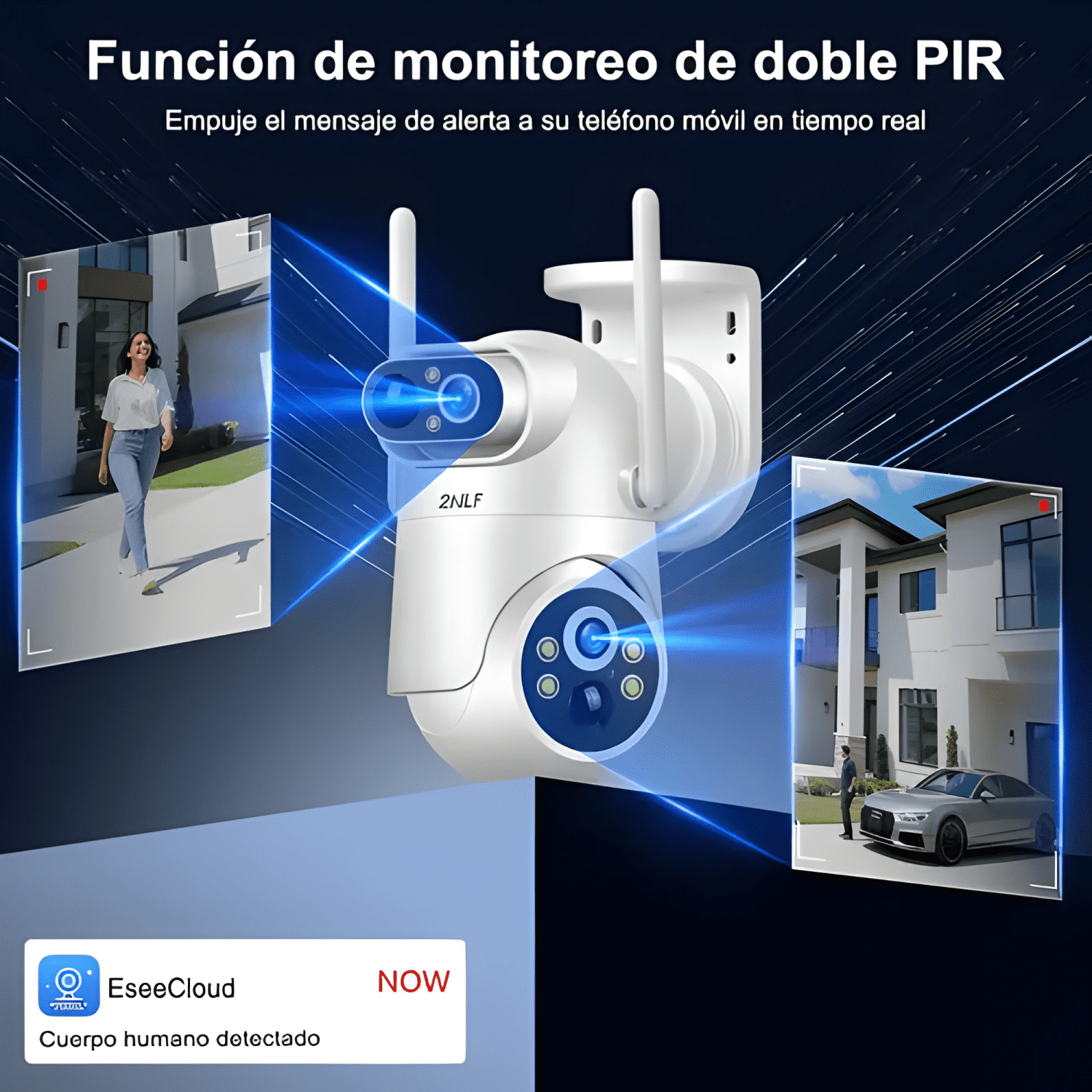2nlf® 12mp Cámara de Seguridad Wifi Solar 2 Lente 2 Max-3