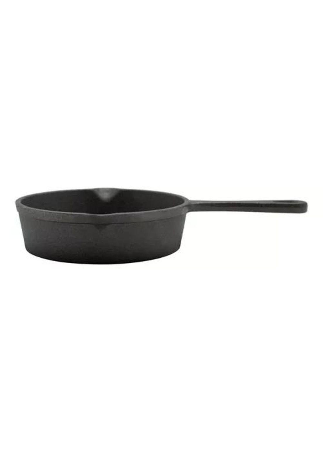 Sartén redonda Wayu de hierro fundido, cocina, asado, BBQ, color negro-7