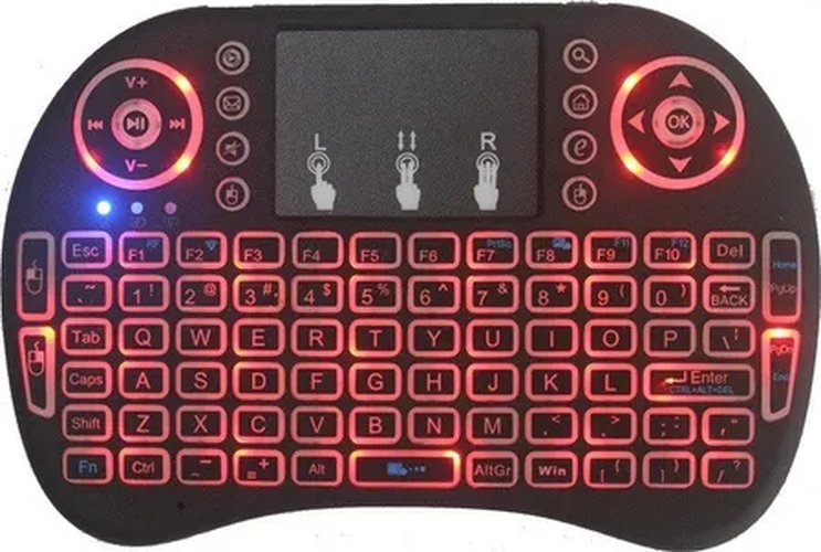 Mini teclado inalámbrico smart tv box pc control tv-0