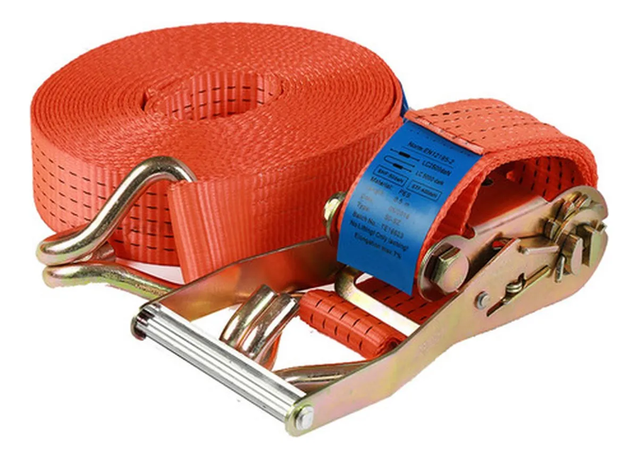 Eslingas Linga Amarre 50mm 6m Slinga 5000kg Rachet - Norplat Naranja-0