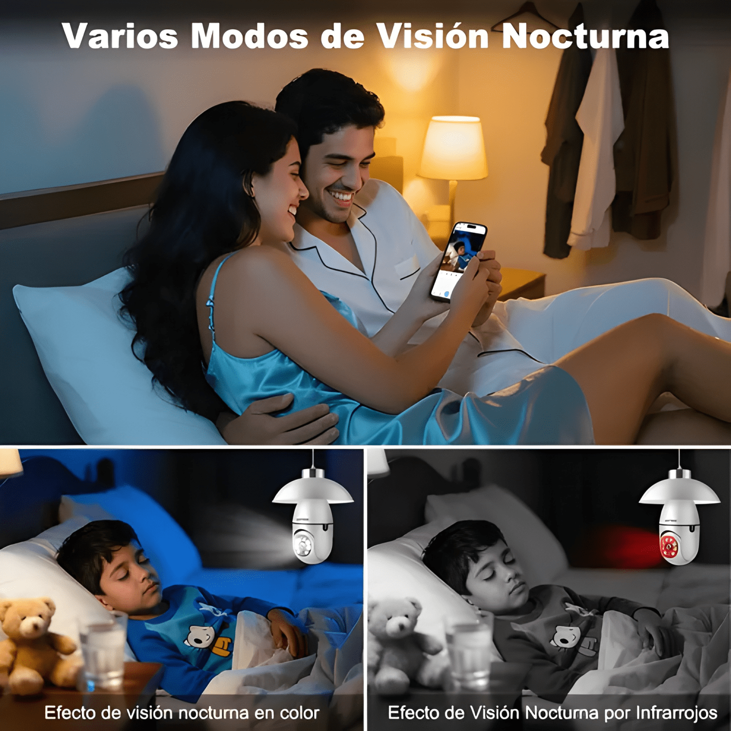 ATSG® Pack X2 Cámara de Seguridad de 360° Visión Nocturna-4