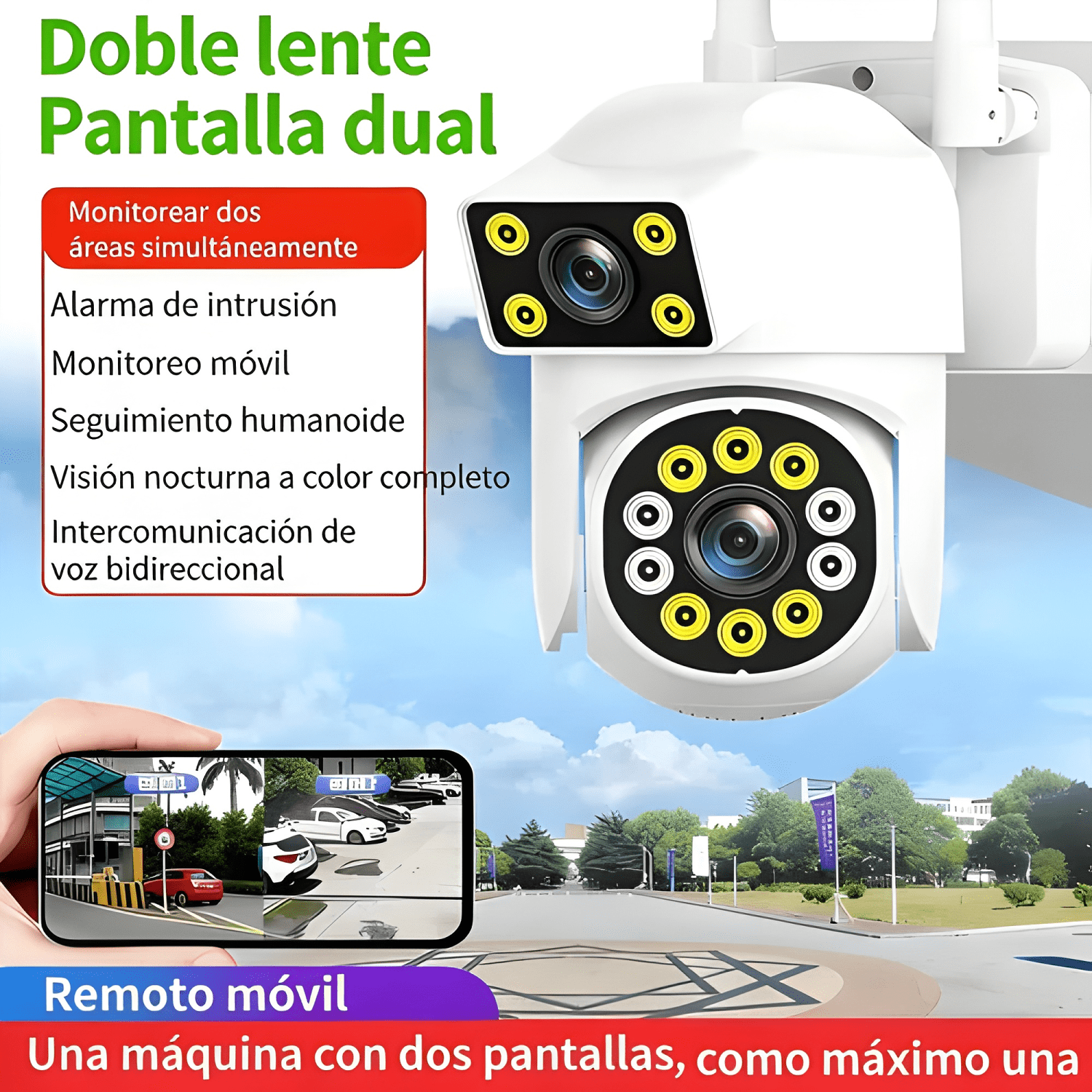 Cámara de Seguridad Wifi Exterior,cámara Vigilancia 360°-3