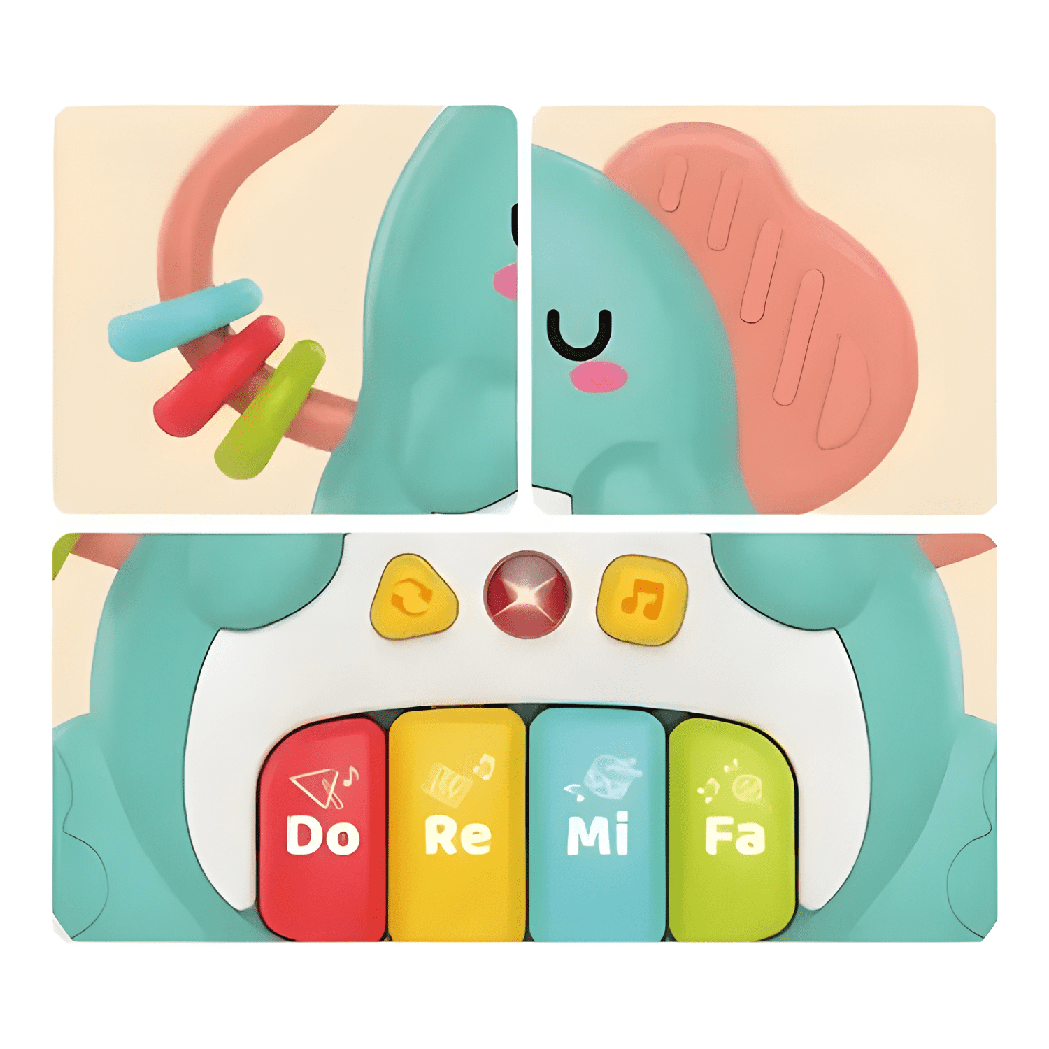 Ok baby piano didáctico elefantito 18-24 meses 4 teclas-2