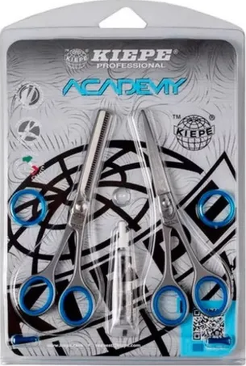 Set tijeras Kiepe Academy 5.5 profesional plateado-1